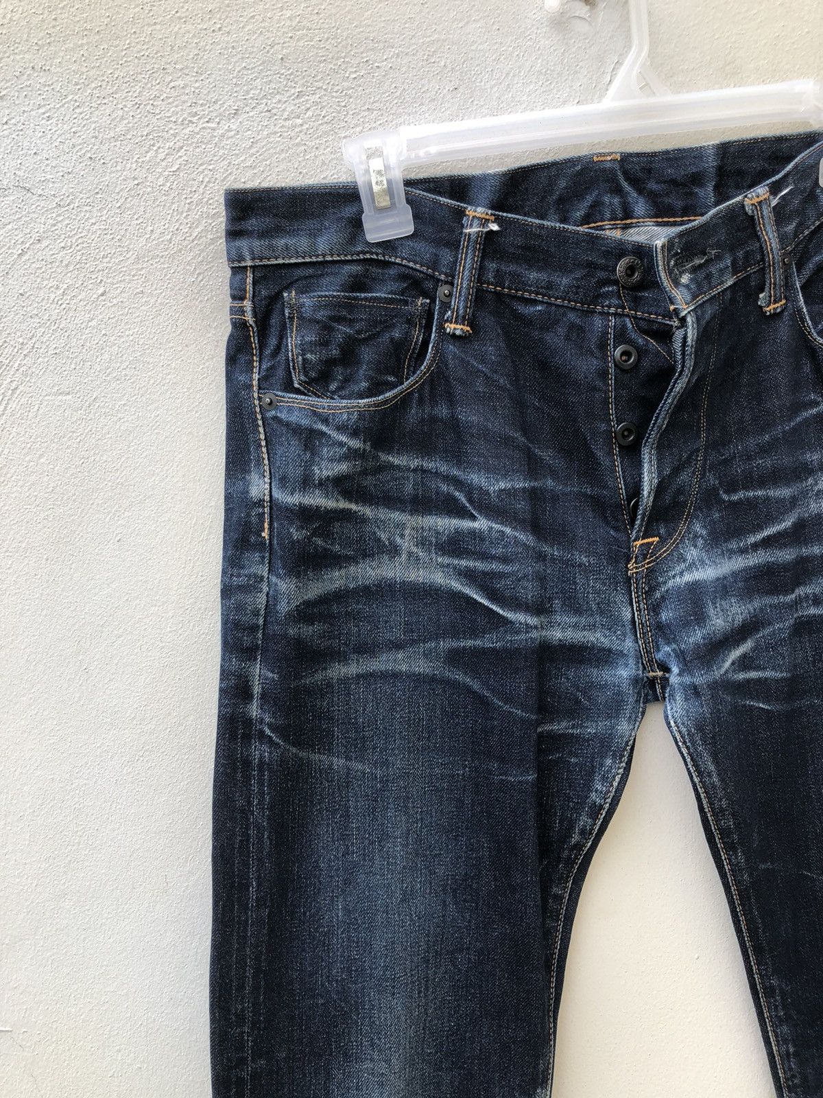 KURO Clawmark KURO Graphite Distress Indigo Denim Slim Jeans Size US 32 / EU 48 - 4 Thumbnail