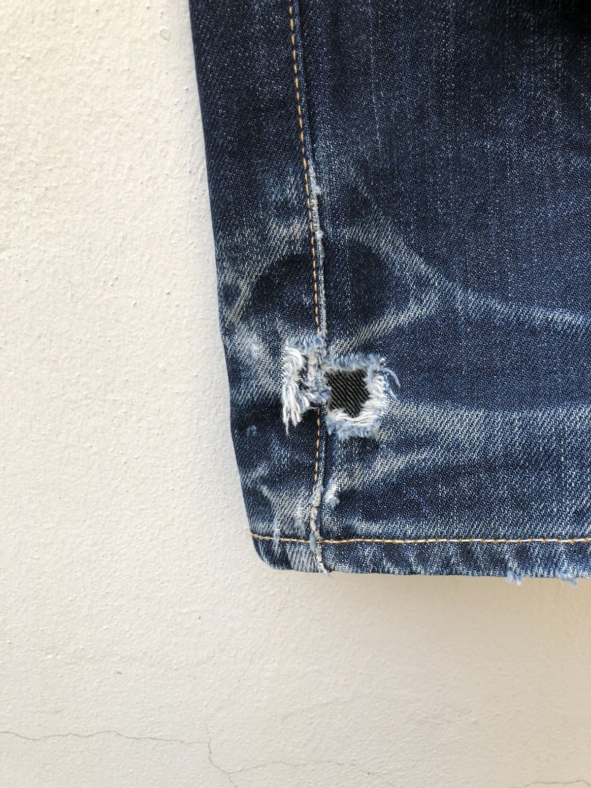 KURO Clawmark KURO Graphite Distress Indigo Denim Slim Jeans Size US 32 / EU 48 - 22 Thumbnail