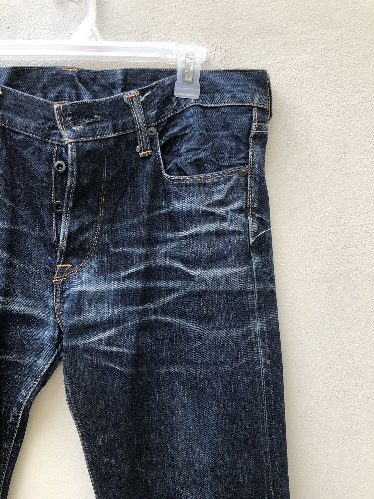KURO Clawmark KURO Graphite Distress Indigo Denim Slim Jeans Size US 32 / EU 48 - 9 Thumbnail