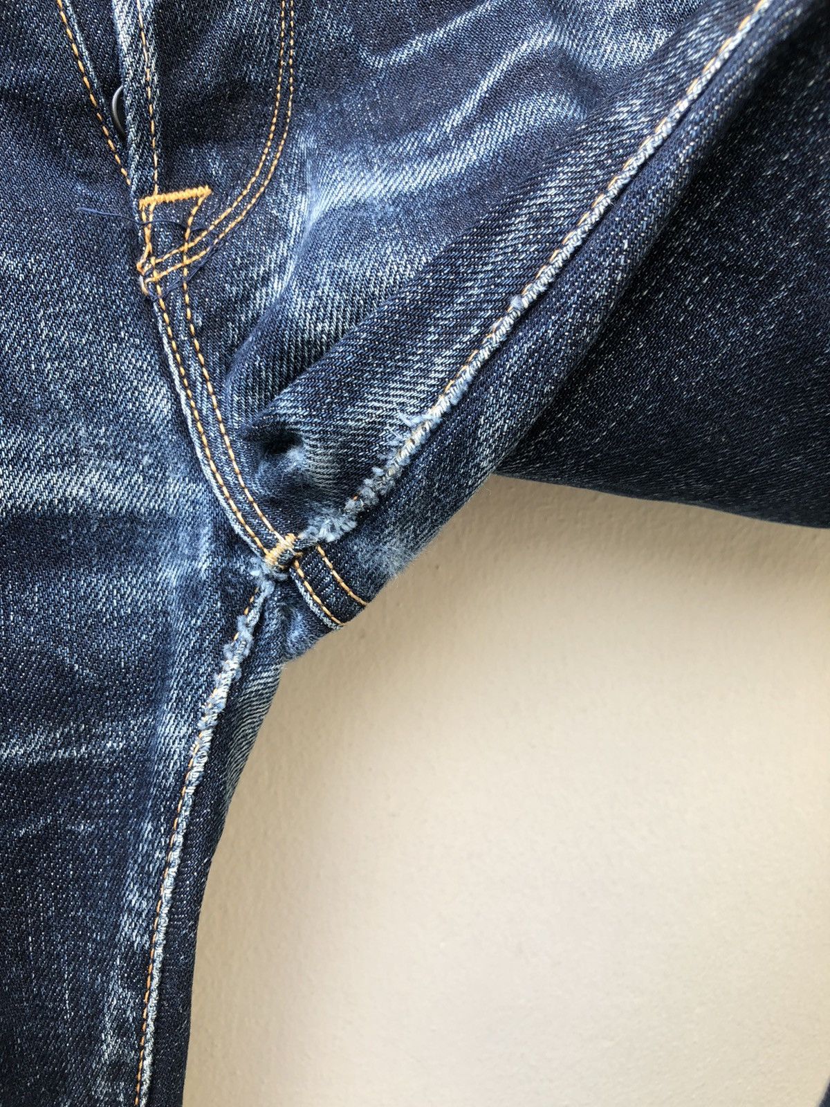 KURO Clawmark KURO Graphite Distress Indigo Denim Slim Jeans Size US 32 / EU 48 - 5 Thumbnail