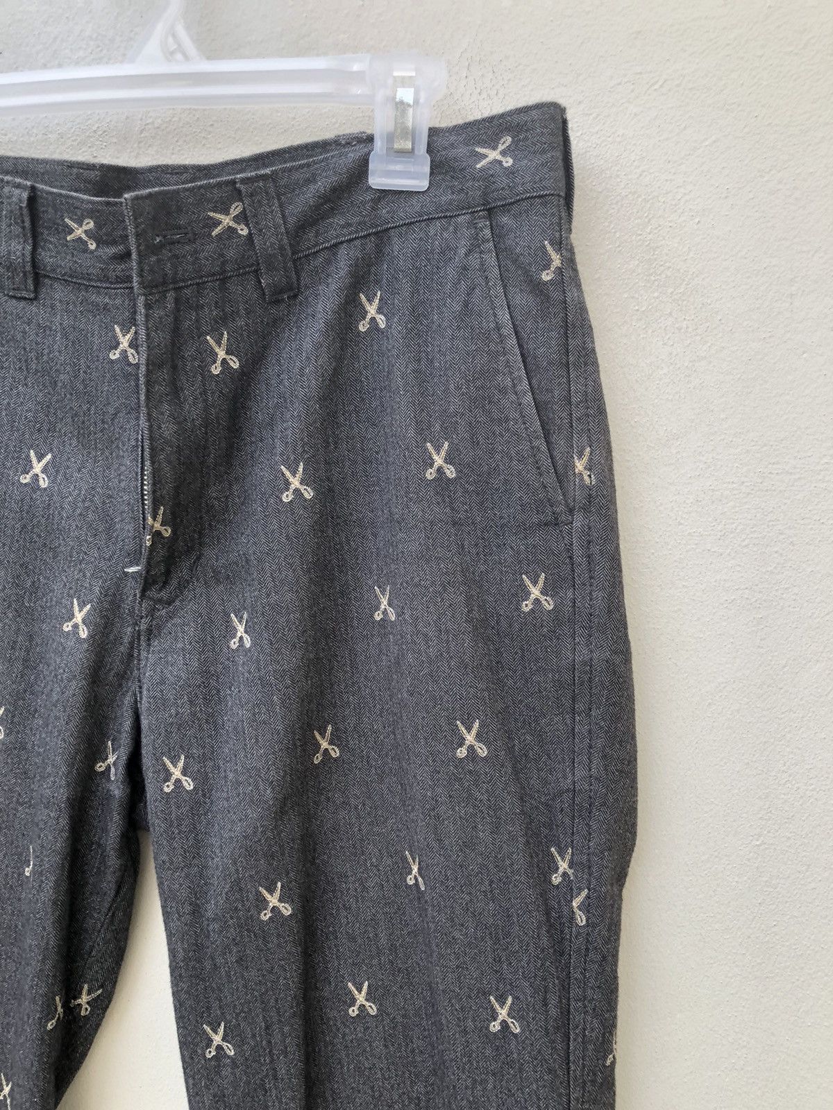 ABAHOUSE × Hysteric Glamour × Japanese Brand ABAHOUSE Japan Atomic Embroidery Scissors HBT Trouser Pant Size US 31 - 11 Thumbnail
