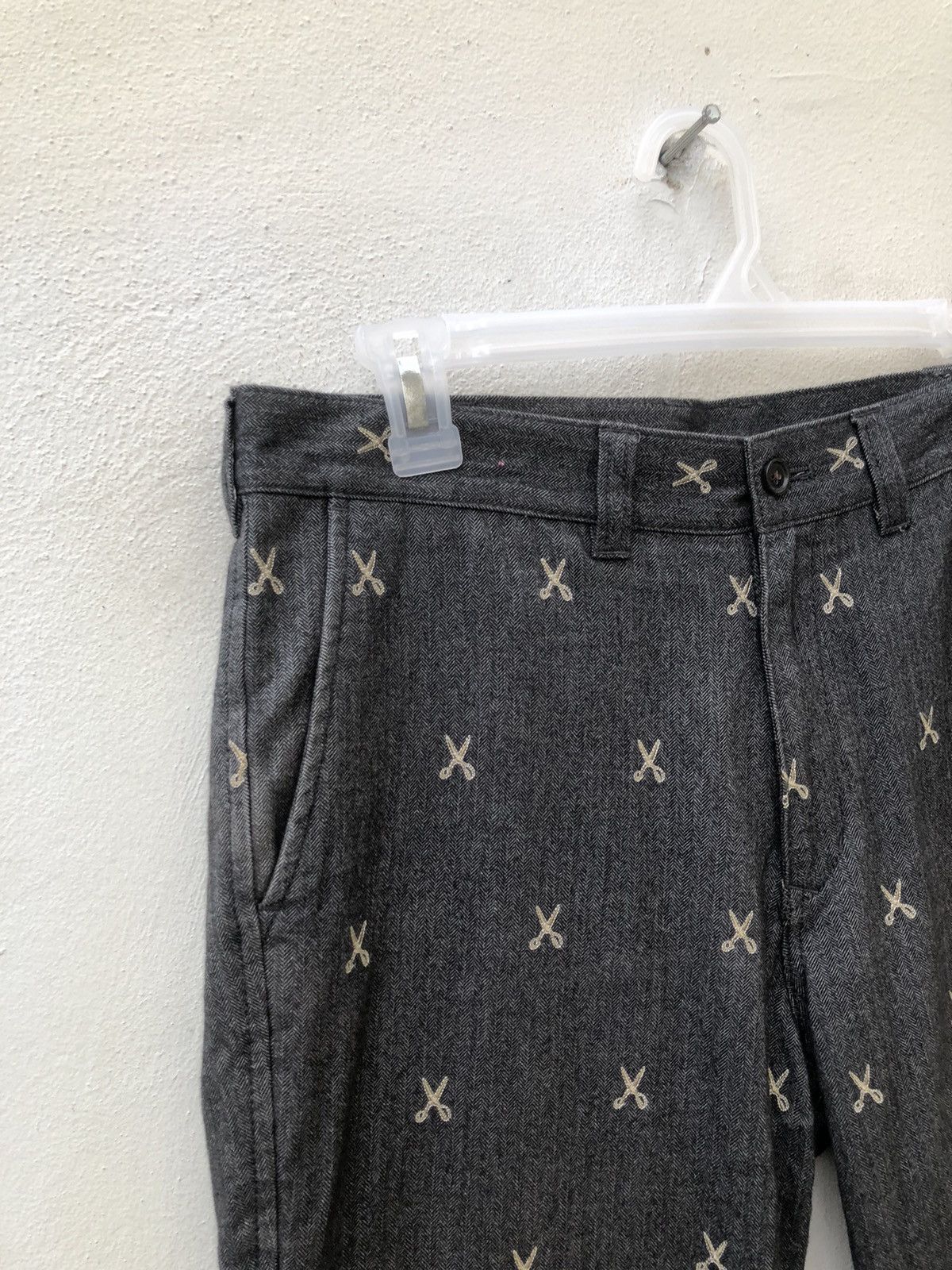 ABAHOUSE × Hysteric Glamour × Japanese Brand ABAHOUSE Japan Atomic Embroidery Scissors HBT Trouser Pant Size US 31 - 7 Thumbnail