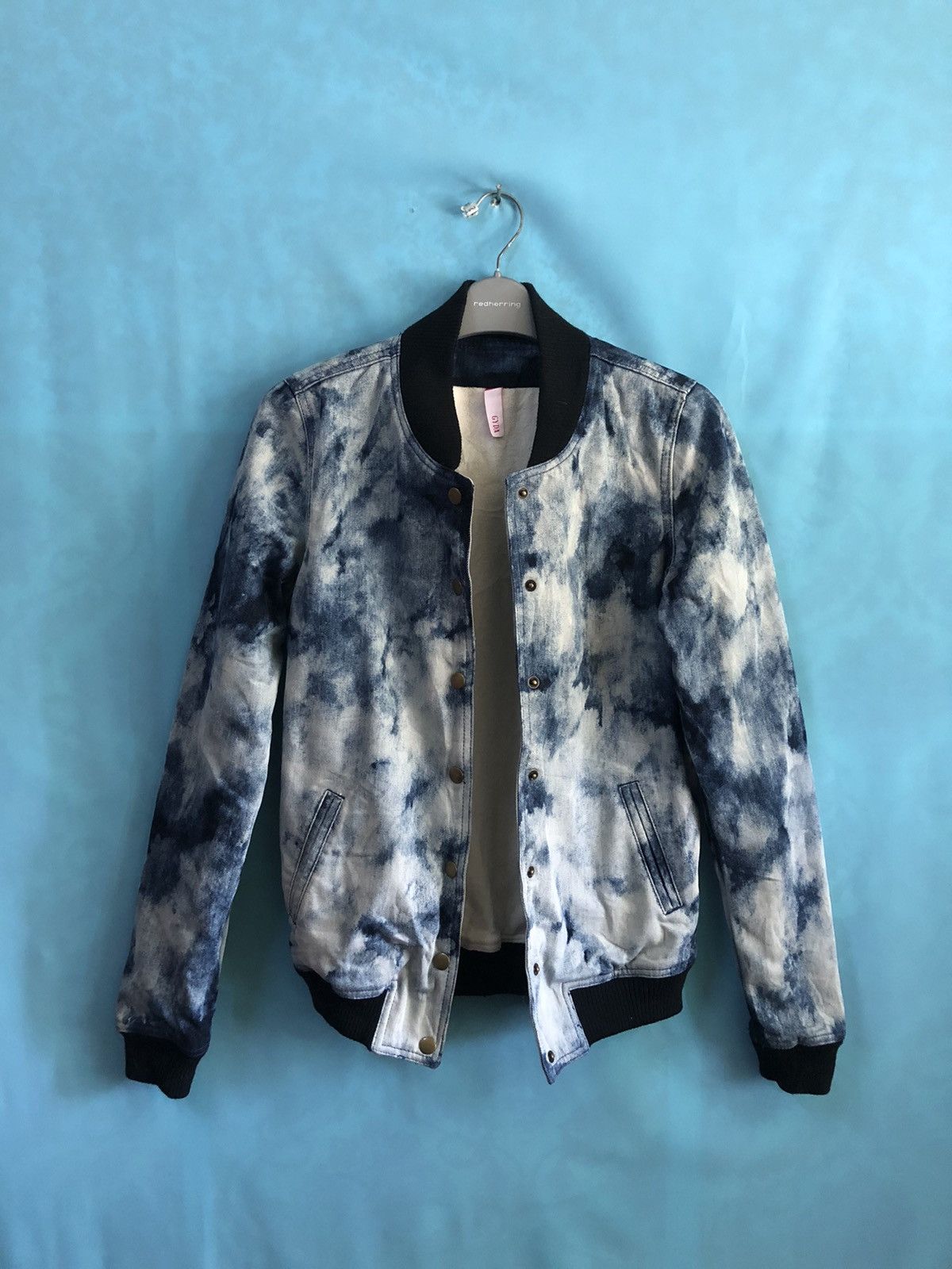 Japanese Brand GYDA tye dye bleach bomber #A1 Size US M / EU 48-50 / 2 - 4 Thumbnail