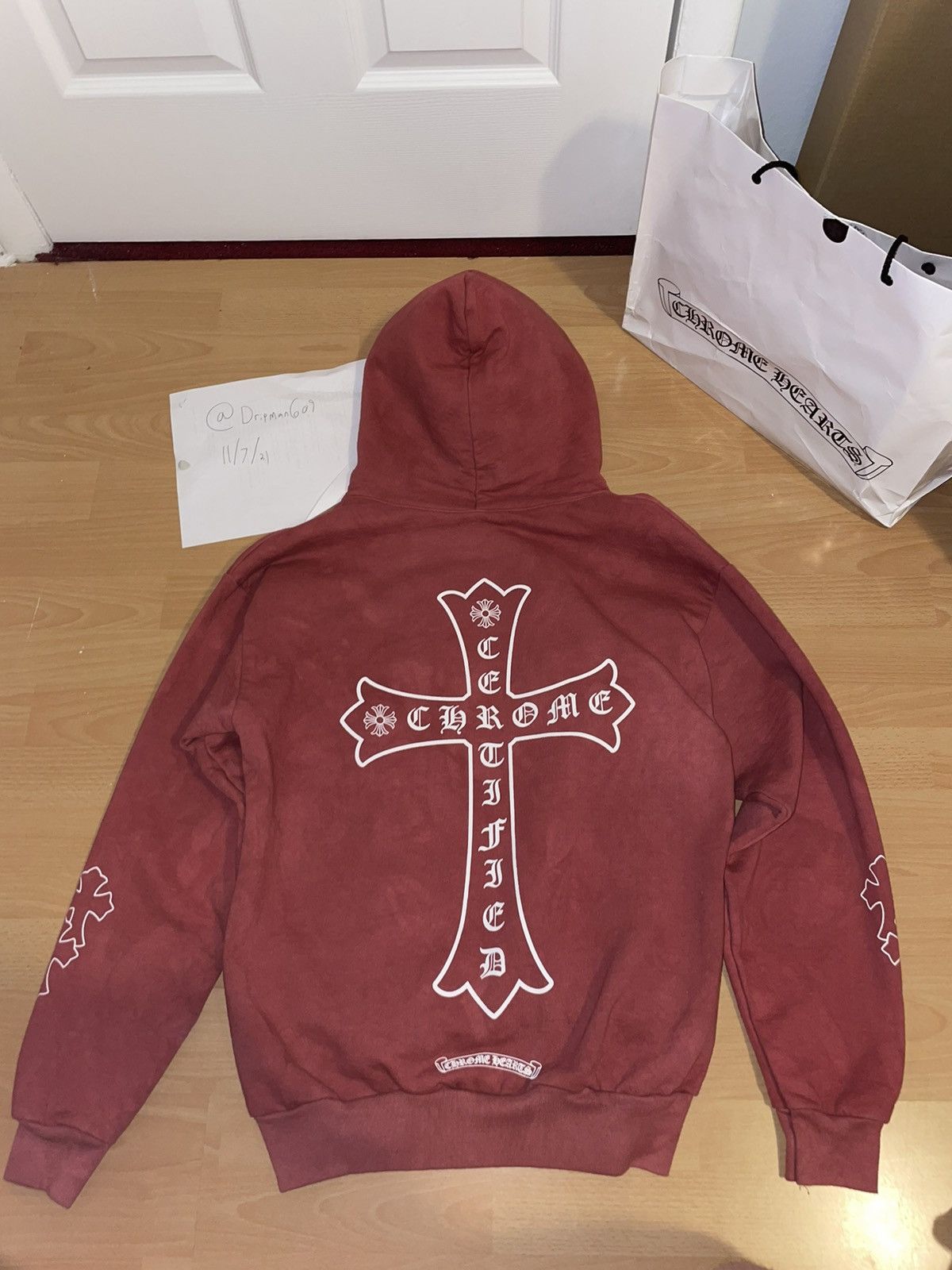 Hoodie Chrome Hearts X Drake Certified Loverboy - Taille S - Bleu - Occasion TB