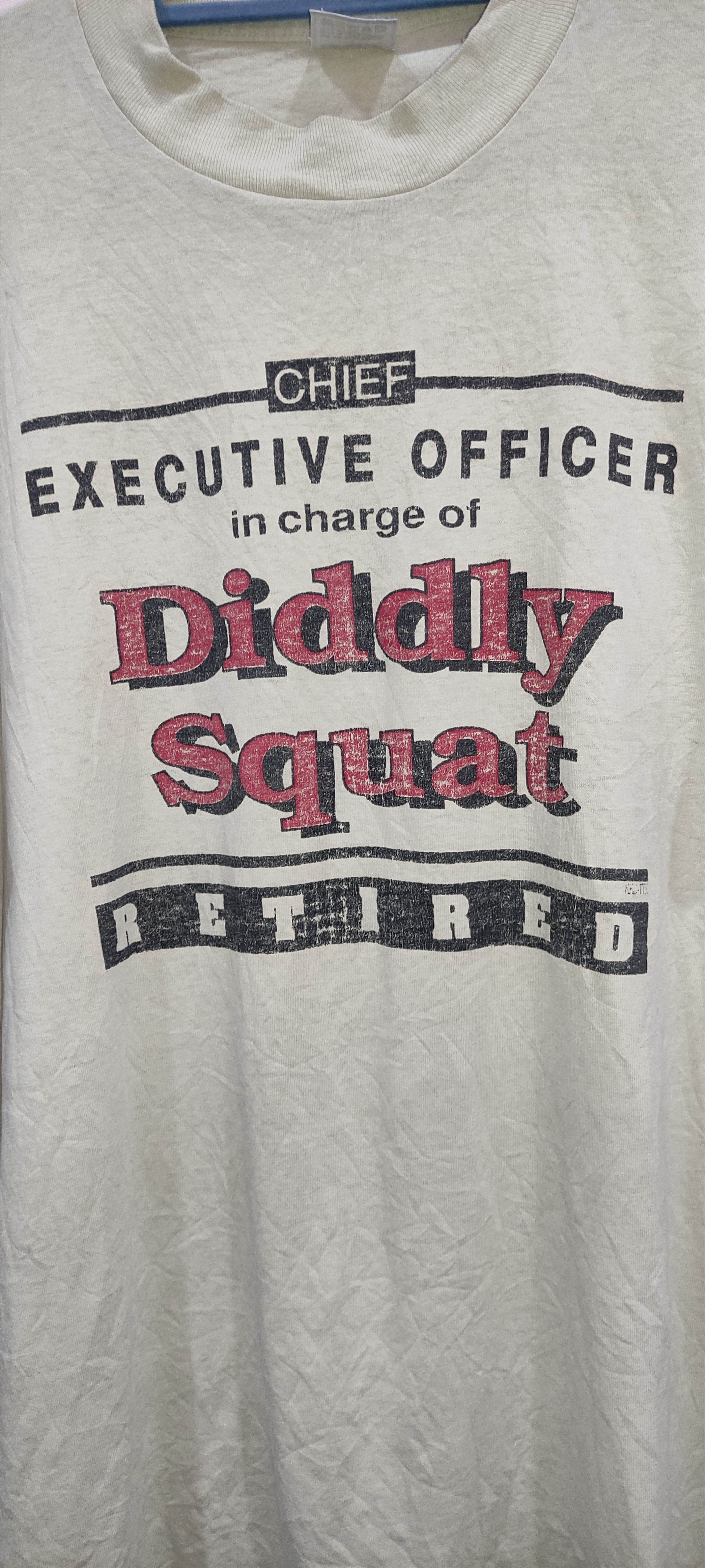 Vintage Vintage Retired CEO DIDDLY SQUAT T Shirt Size US XL / EU 56 / 4 - 1 Thumbnail