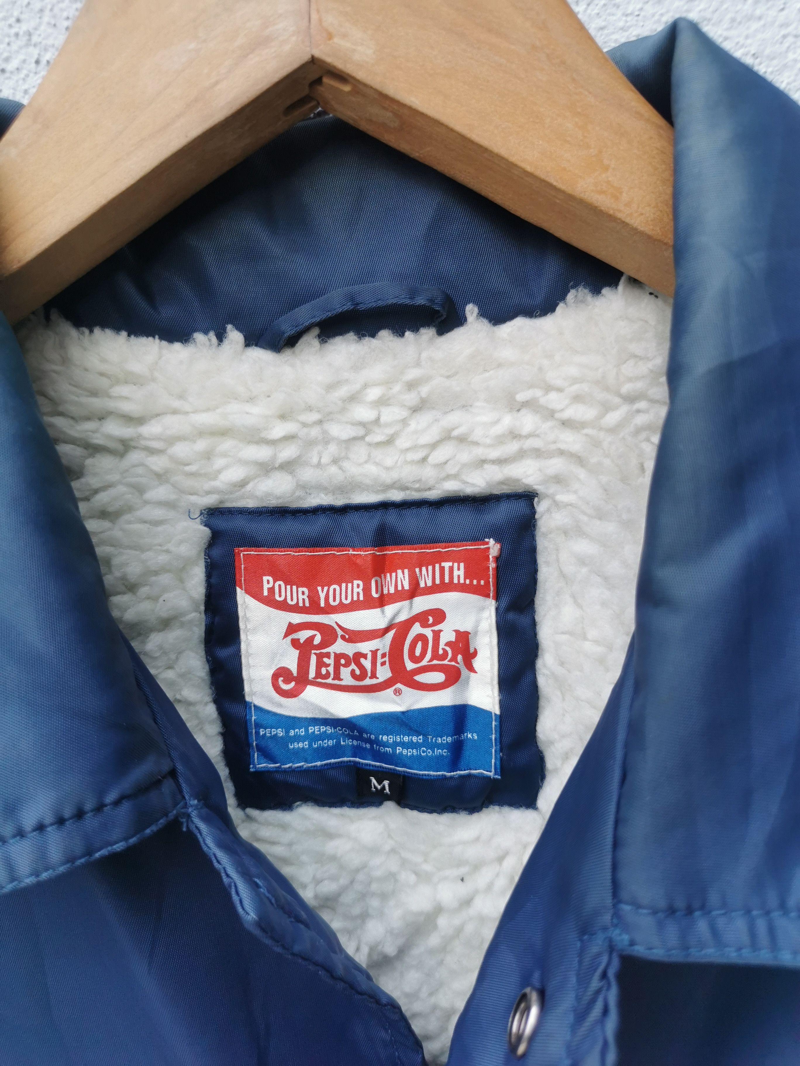 Coca Cola × Pepsi × Vintage Vintage Pepsi Cola Fleece Lining Coach Jacket Size US M / EU 48-50 / 2 - 8 Thumbnail