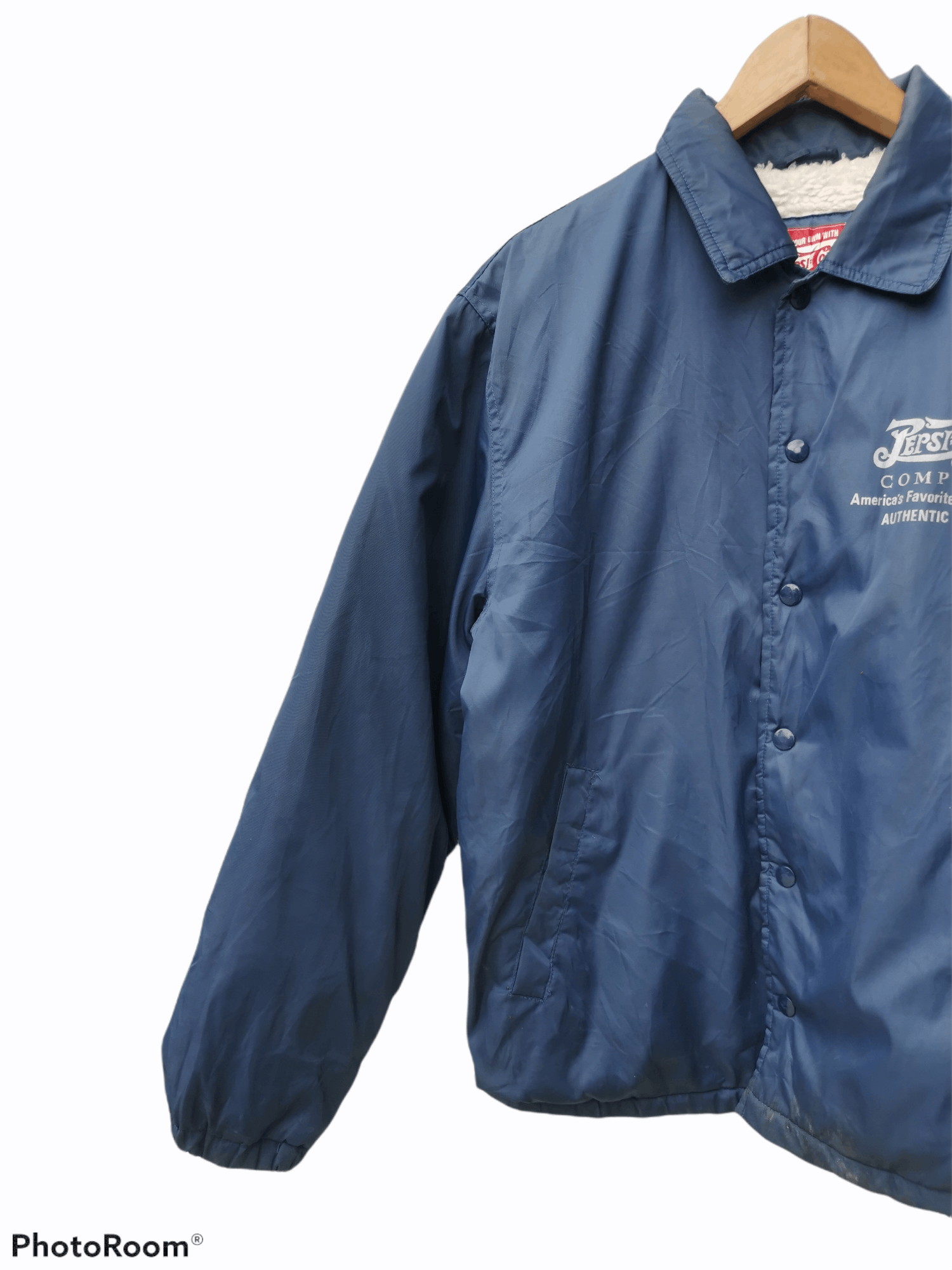 Coca Cola × Pepsi × Vintage Vintage Pepsi Cola Fleece Lining Coach Jacket Size US M / EU 48-50 / 2 - 2 Thumbnail