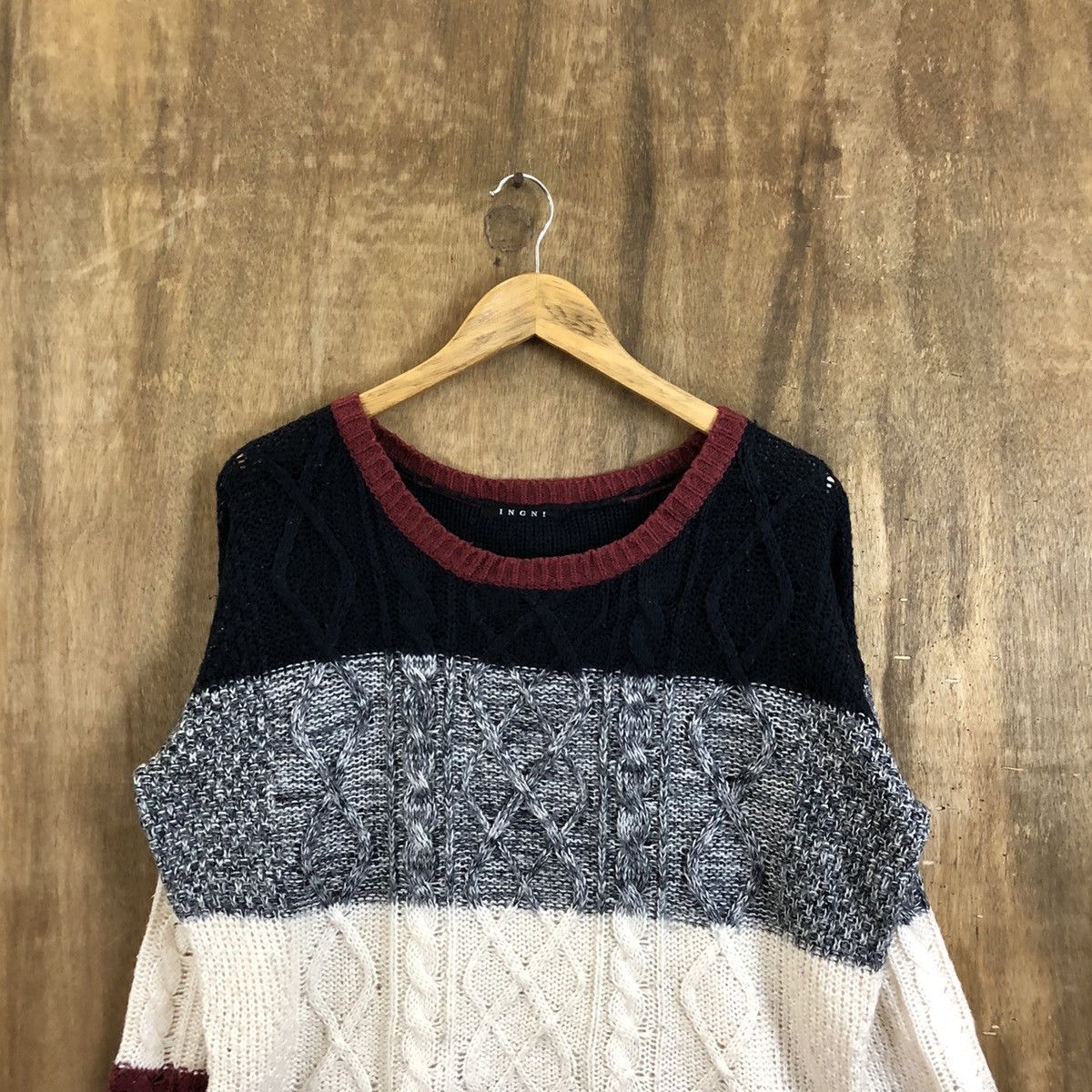 Japanese Brand × Solid and Striped Igni Multicolor Baggy Knitwear Sweater #111 Size US M / EU 48-50 / 2 - 2 Thumbnail