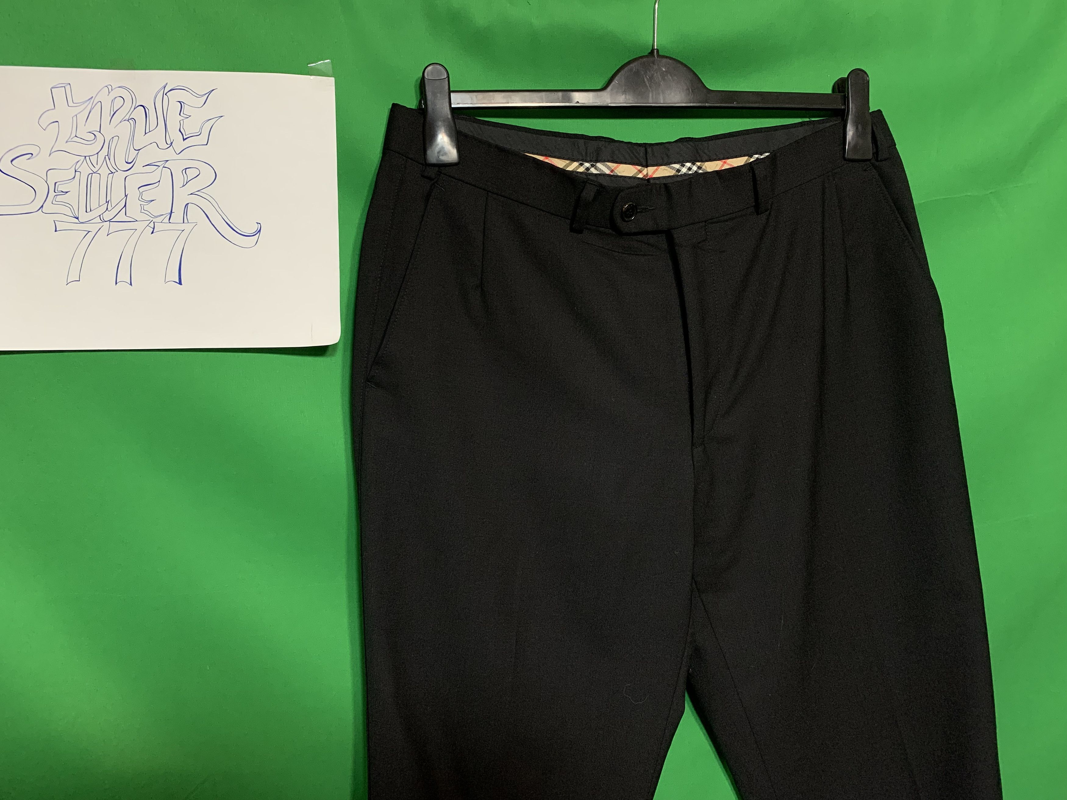 Burberry × Burberry Prorsum × Vintage Black Wool Trousers Burberry Size 44R - 3 Thumbnail