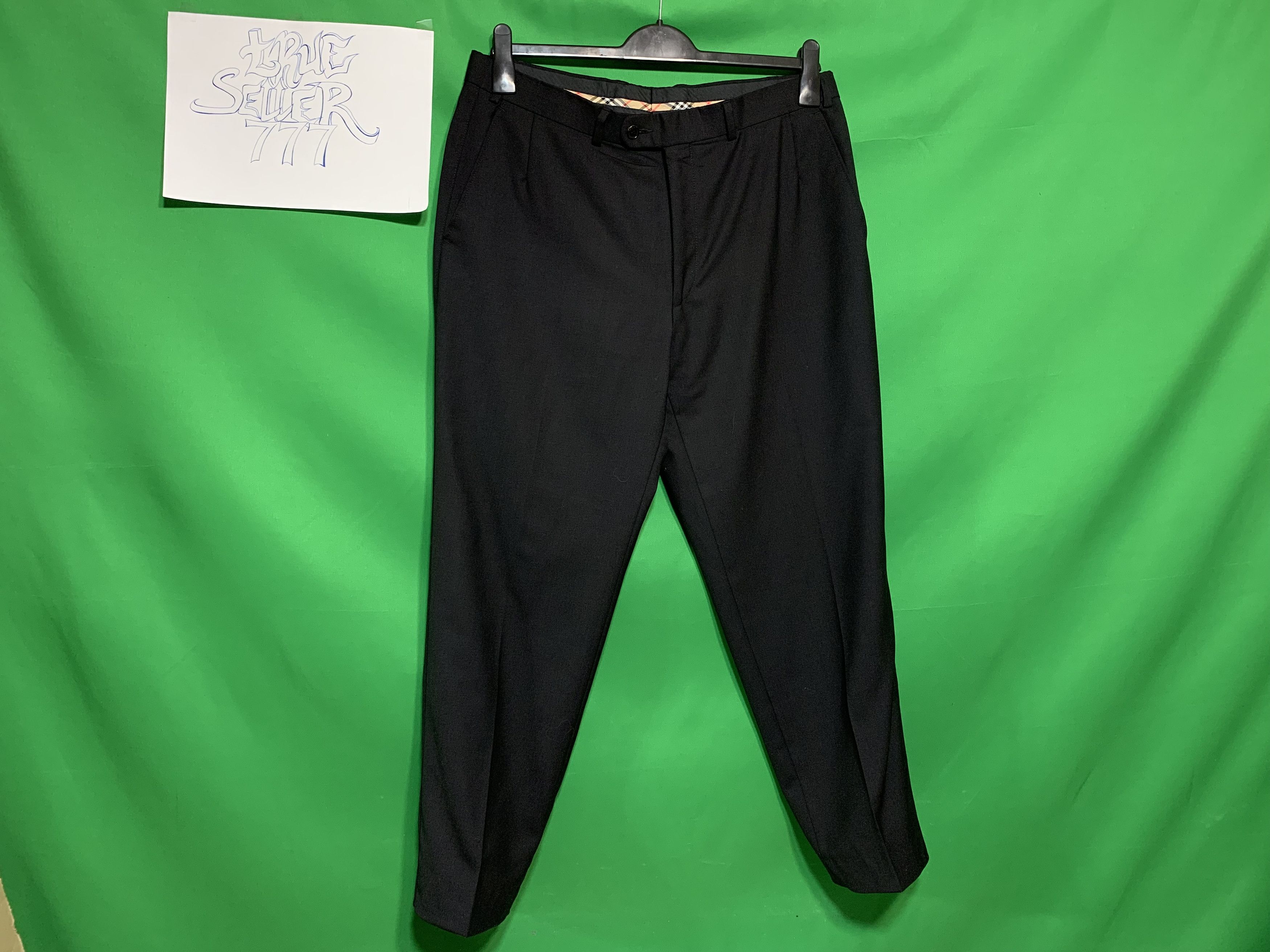 Burberry × Burberry Prorsum × Vintage Black Wool Trousers Burberry Size 44R - 1 Thumbnail