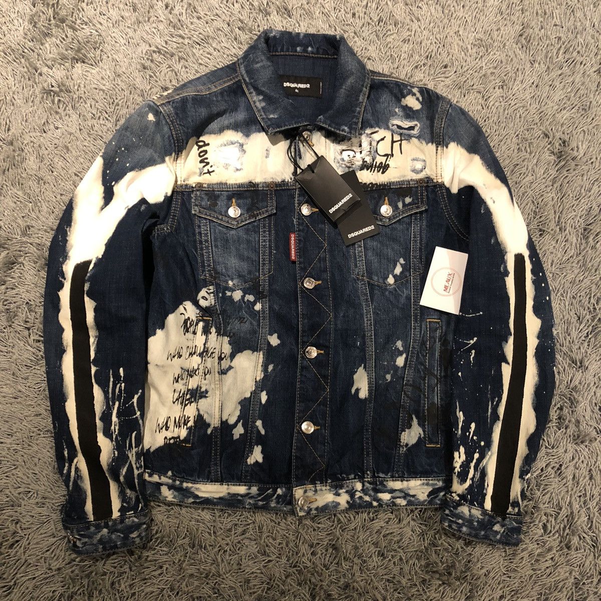 Dsquared2 D2 DSQUARED2 dean and dan dsquared splatter denim jacket