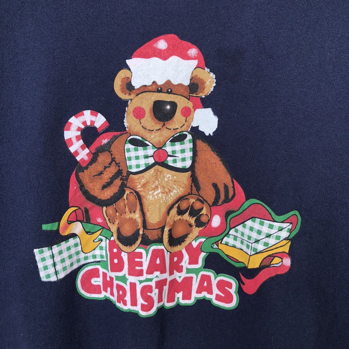 Tultex × Vintage Vintage 90s Tultex Tag Beary Christmas Big Logo Printed Size US L / EU 52-54 / 3 - 5 Thumbnail