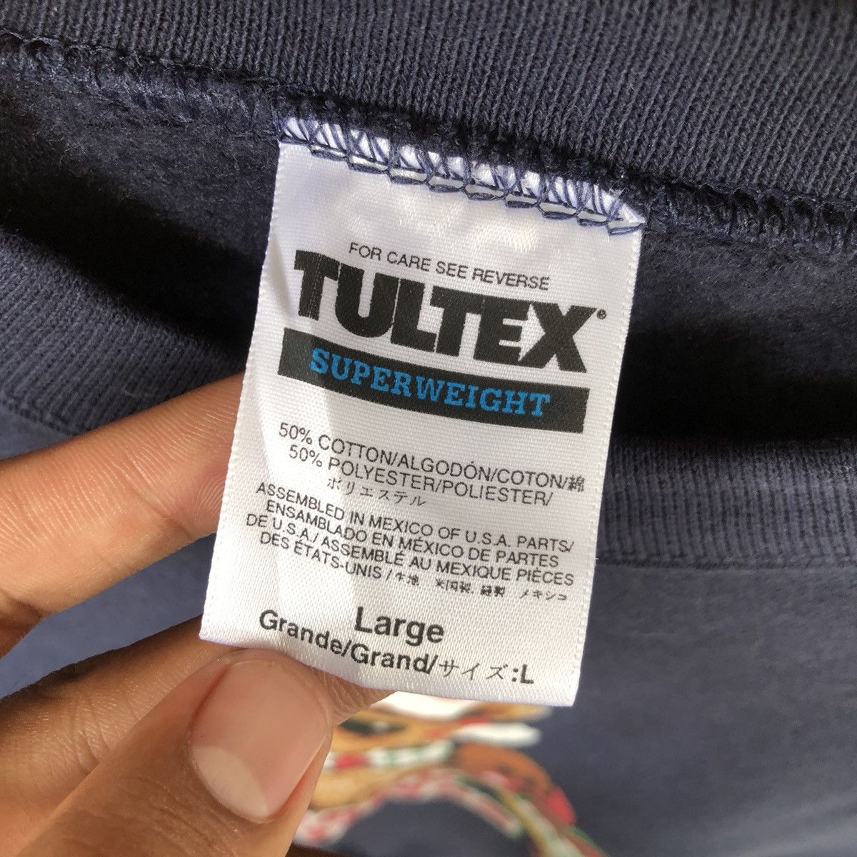 Tultex × Vintage Vintage 90s Tultex Tag Beary Christmas Big Logo Printed Size US L / EU 52-54 / 3 - 6 Thumbnail