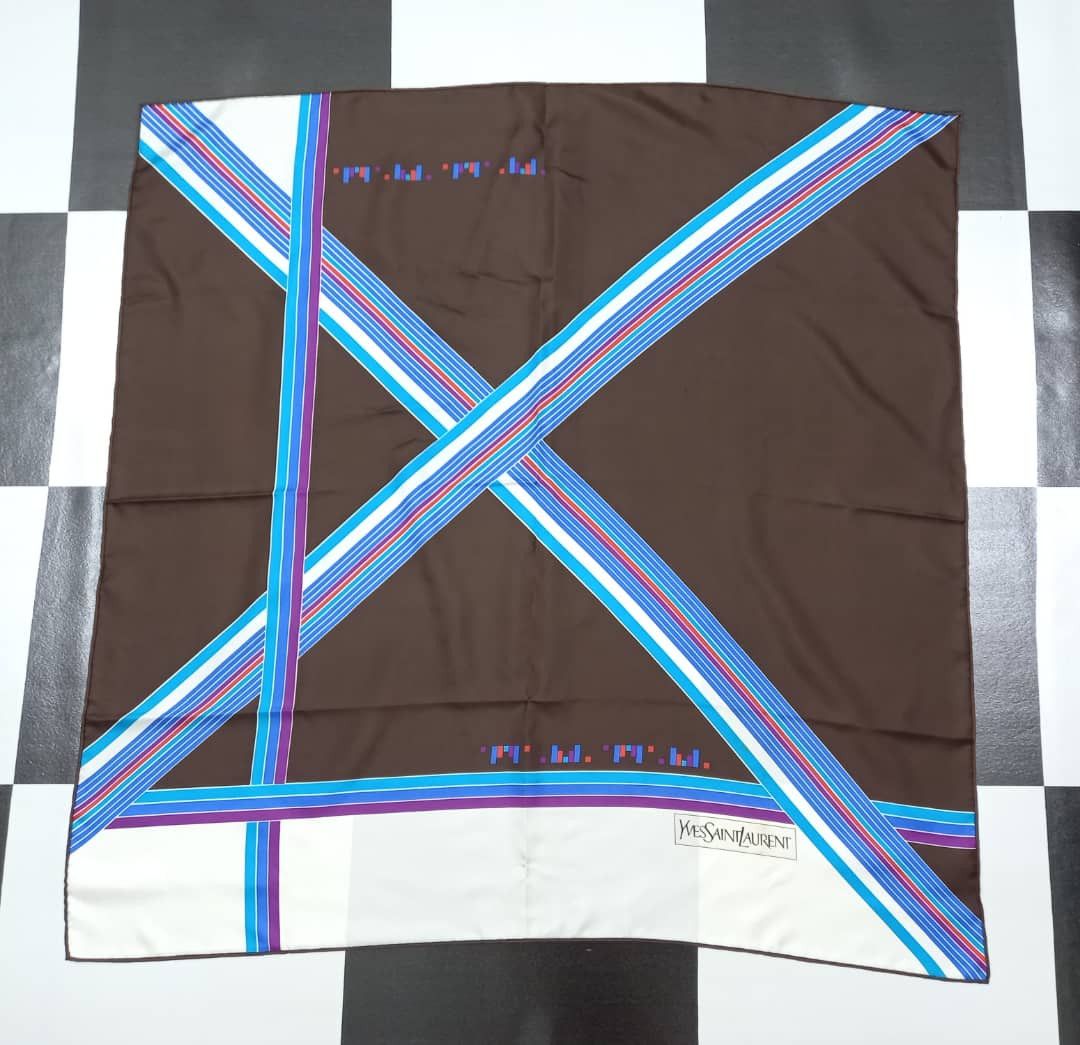 Yves Saint Laurent YSL Yves Saint Laurent Silk Scarf Size ONE SIZE - 1 Thumbnail