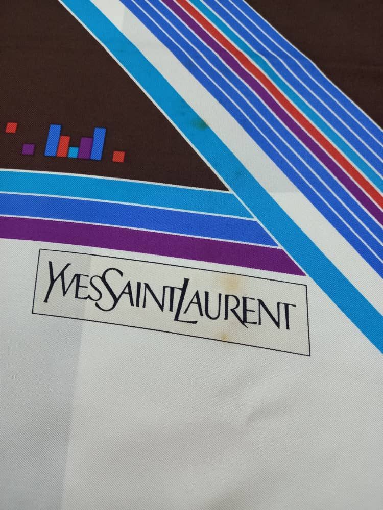 Yves Saint Laurent YSL Yves Saint Laurent Silk Scarf Size ONE SIZE - 2 Thumbnail