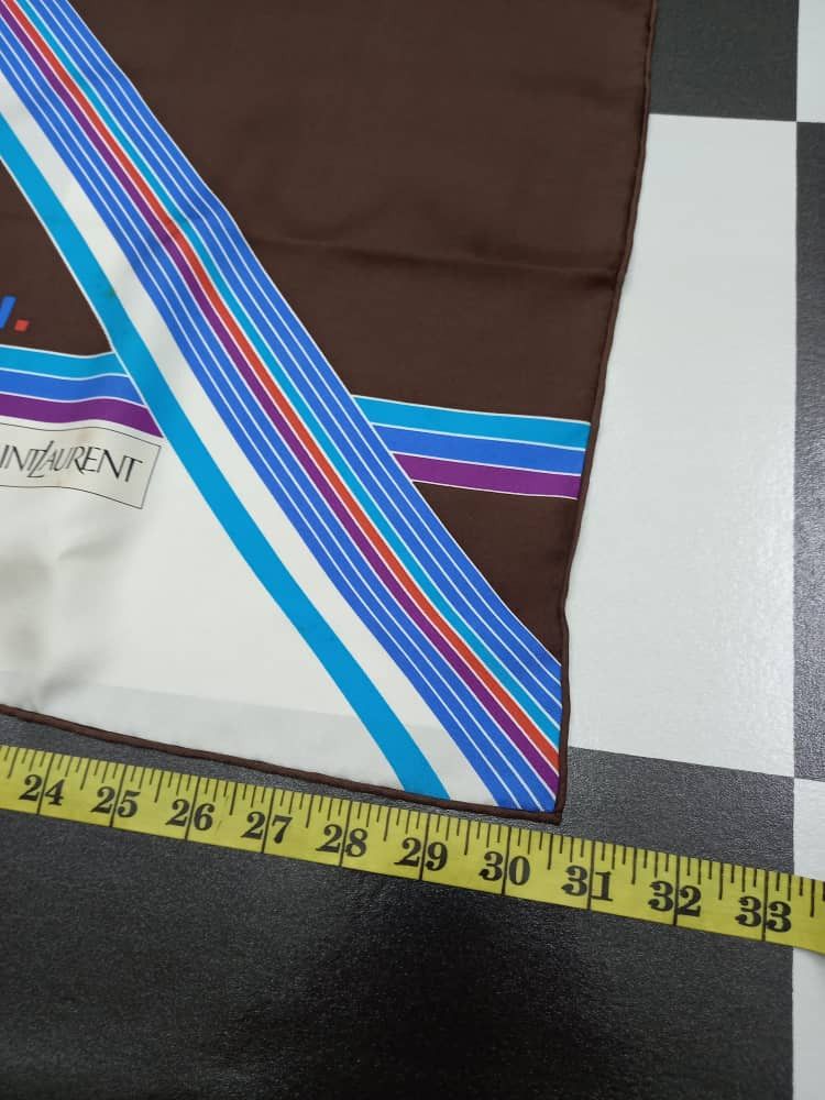 Yves Saint Laurent YSL Yves Saint Laurent Silk Scarf Size ONE SIZE - 5 Thumbnail