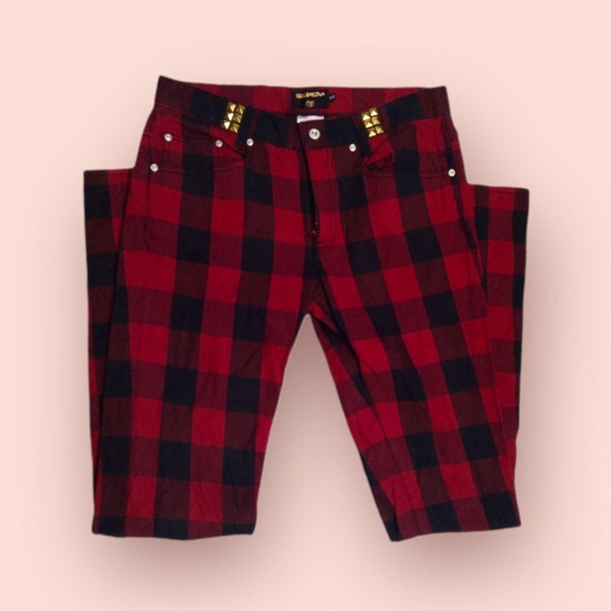 Japanese Brand SEVEN2 SLIM STRAIGHT LEG TARTAN DENIM Size US 30 / EU 46 - 1 Thumbnail