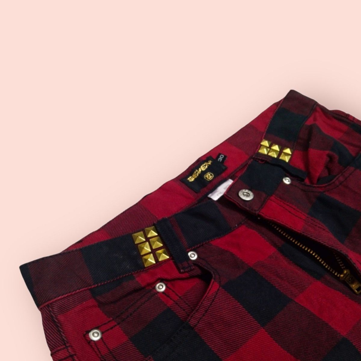 Japanese Brand SEVEN2 SLIM STRAIGHT LEG TARTAN DENIM Size US 30 / EU 46 - 20 Thumbnail
