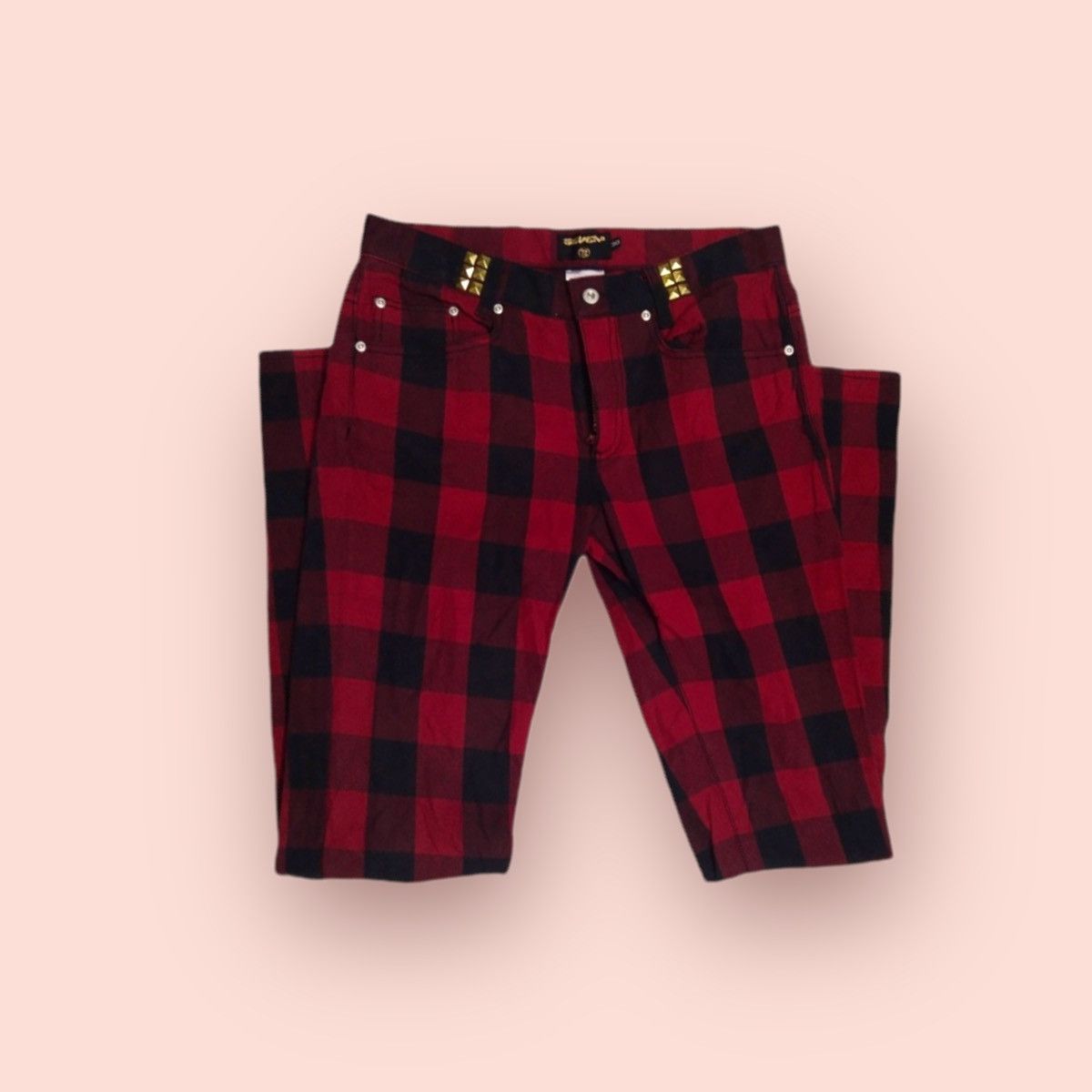 Japanese Brand SEVEN2 SLIM STRAIGHT LEG TARTAN DENIM Size US 30 / EU 46 - 12 Thumbnail