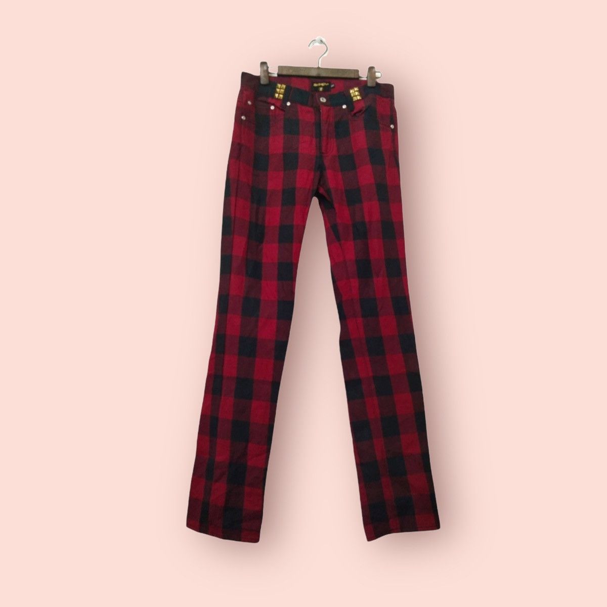 Japanese Brand SEVEN2 SLIM STRAIGHT LEG TARTAN DENIM Size US 30 / EU 46 - 3 Thumbnail
