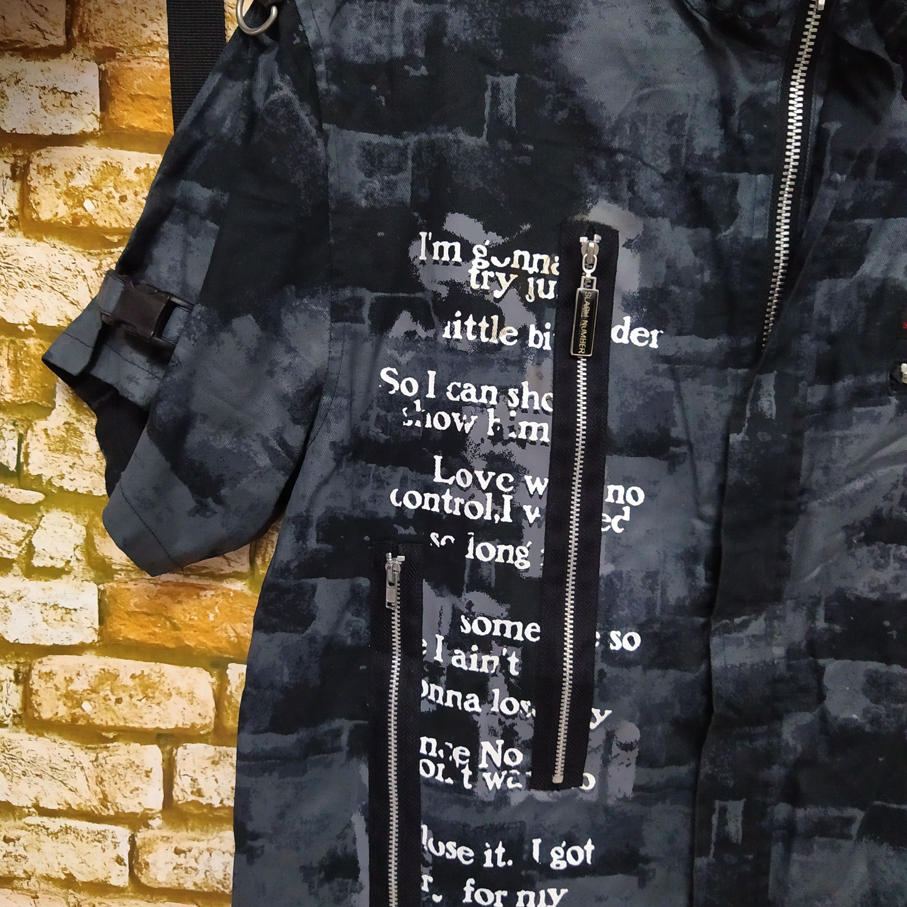 Japanese Brand × Seditionaries SLASH NUMBER PUNK BONDAGE SHIRT POEM (D295) Size US M / EU 48-50 / 2 - 3 Thumbnail
