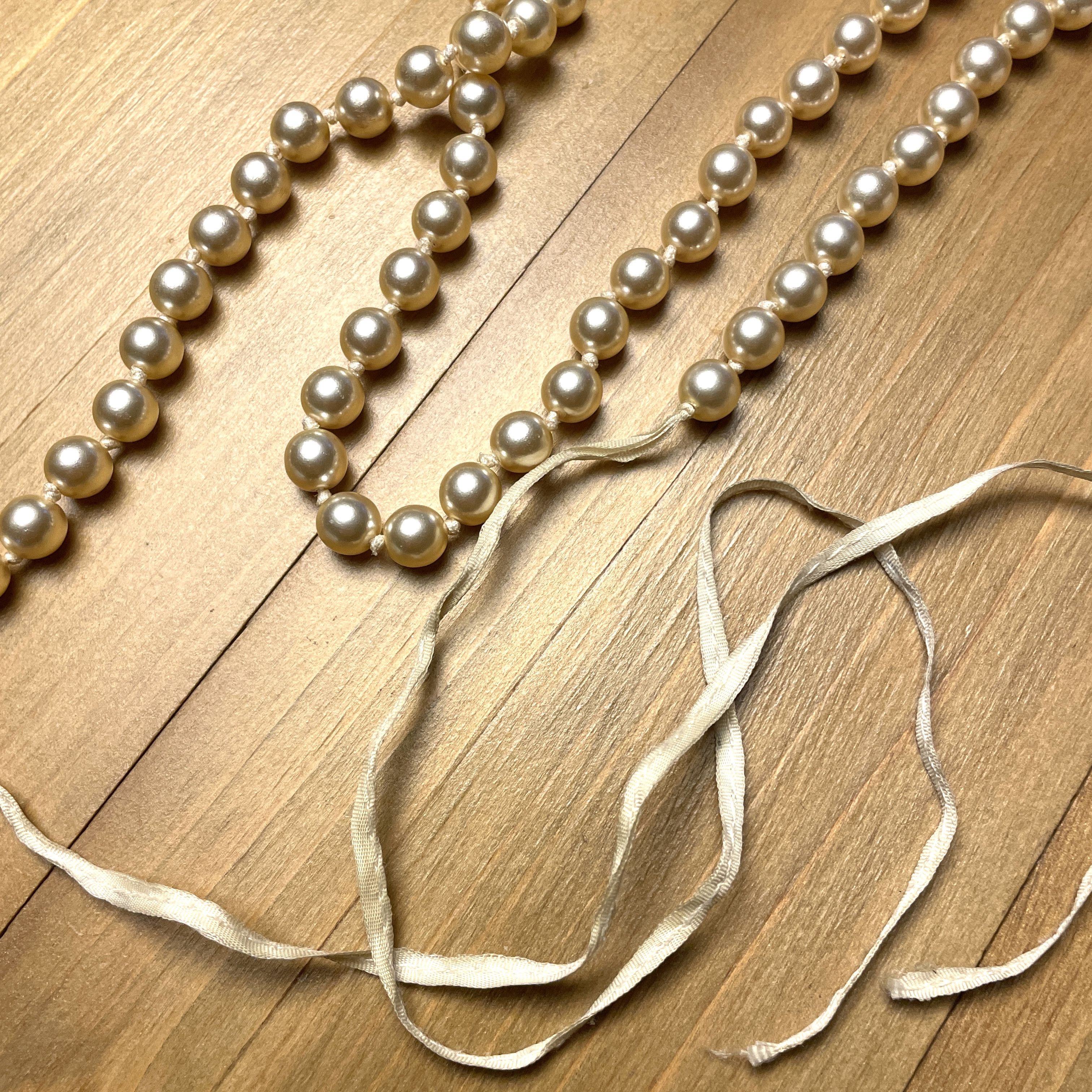 アクセサリー Maison Martin Margiela 11 Pearl Necklace rare MAISON MARGIELA 11 Vintage chain pearl green ring