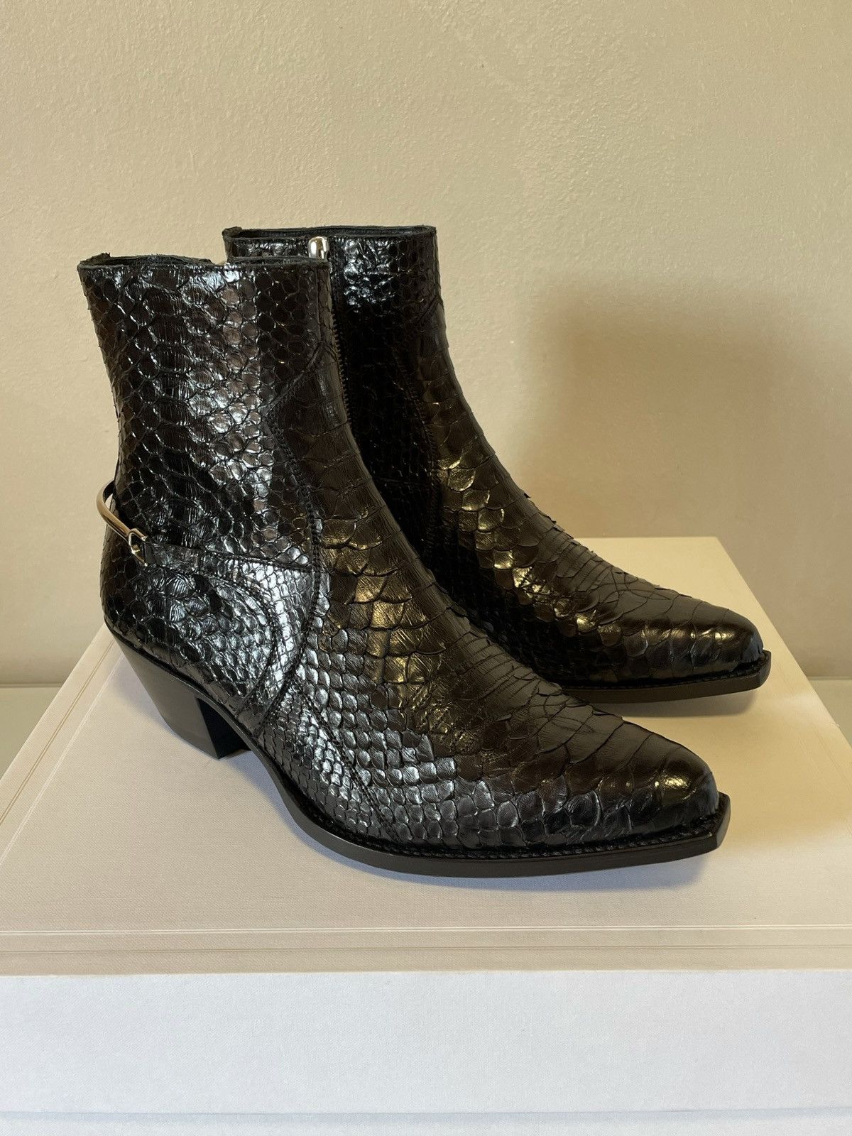 Celine × Hedi Slimane RARE - SS20 Python Berlin Cavalry Boots 40 | Grailed
