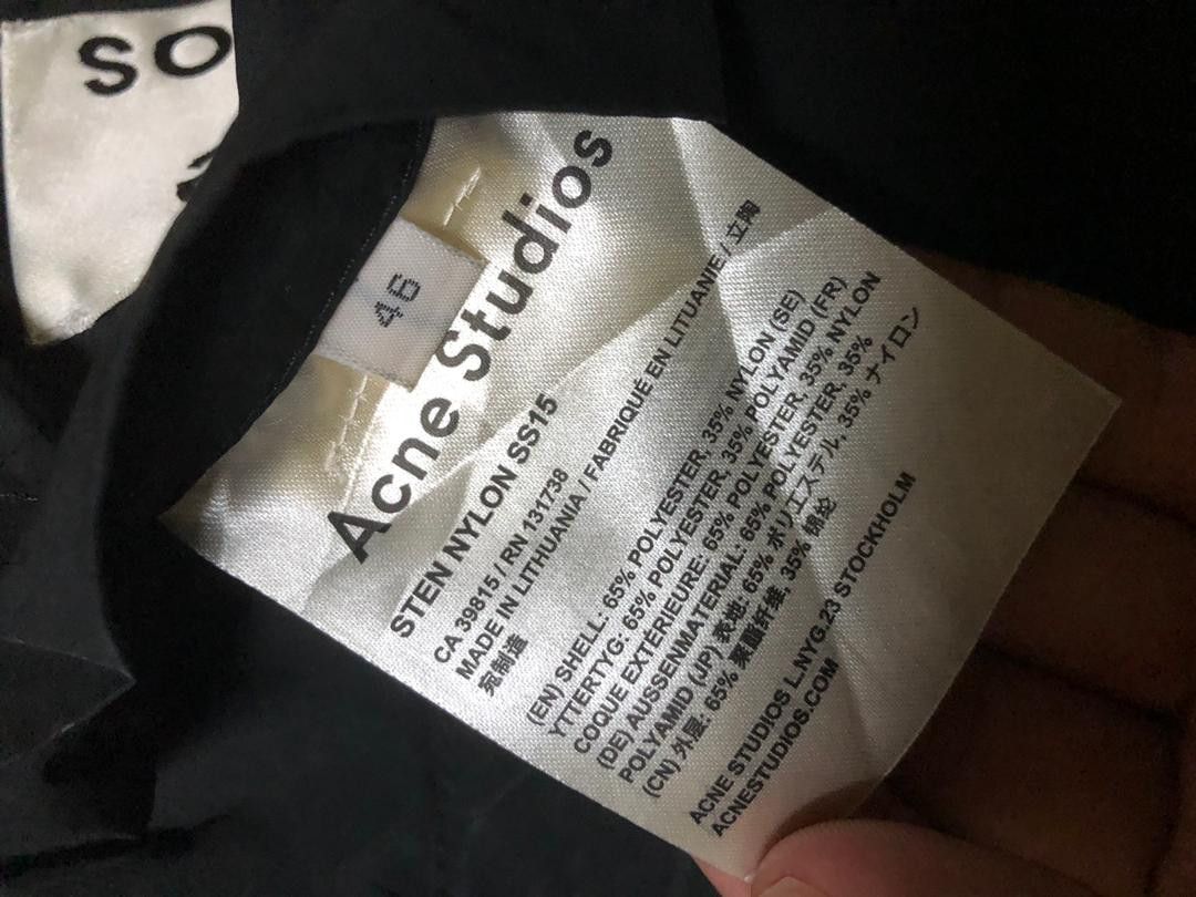 Acne Studios 🔥SS15 Black Acne studio Trench Coat Nylon Size US M / EU 48-50 / 2 - 5 Thumbnail
