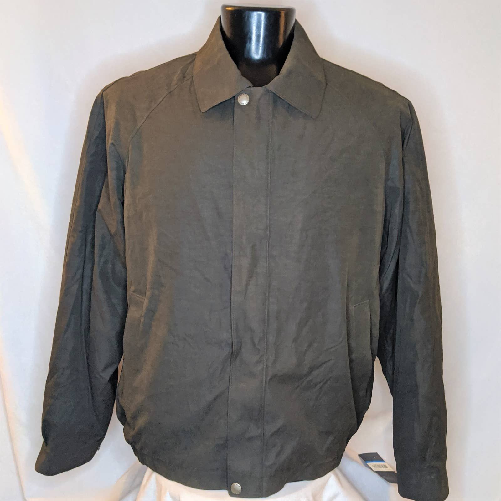 Perry Ellis Perry Ellis Men's Cotton Micro Bomber Jacket Brown XL | Grailed