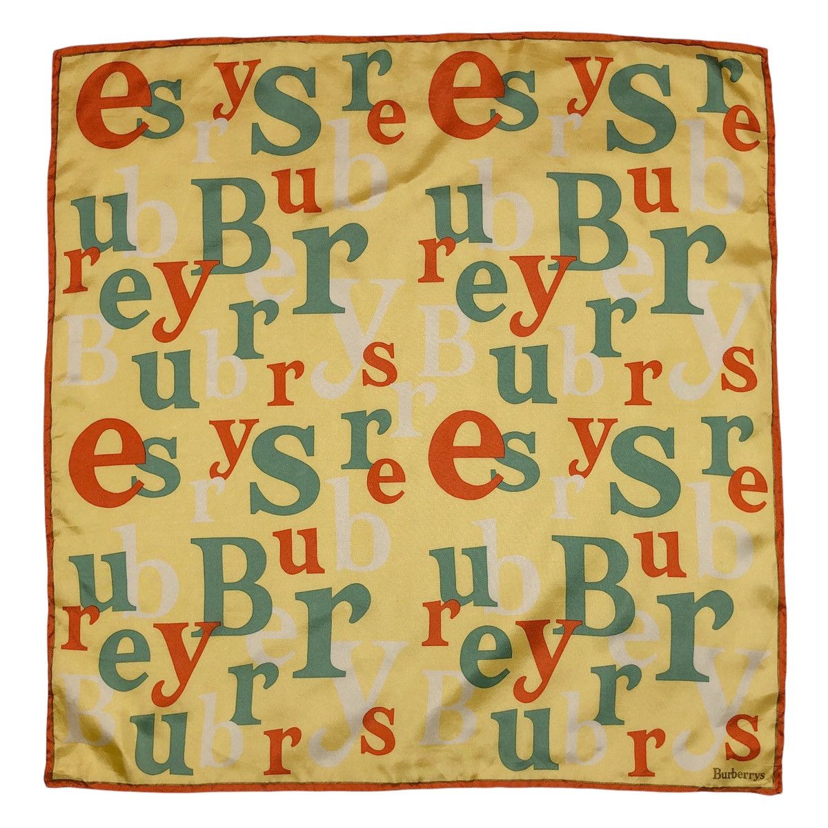 Burberry Burberry Multicolor font Burberrys Silk Scarf Size ONE SIZE - 1 Thumbnail