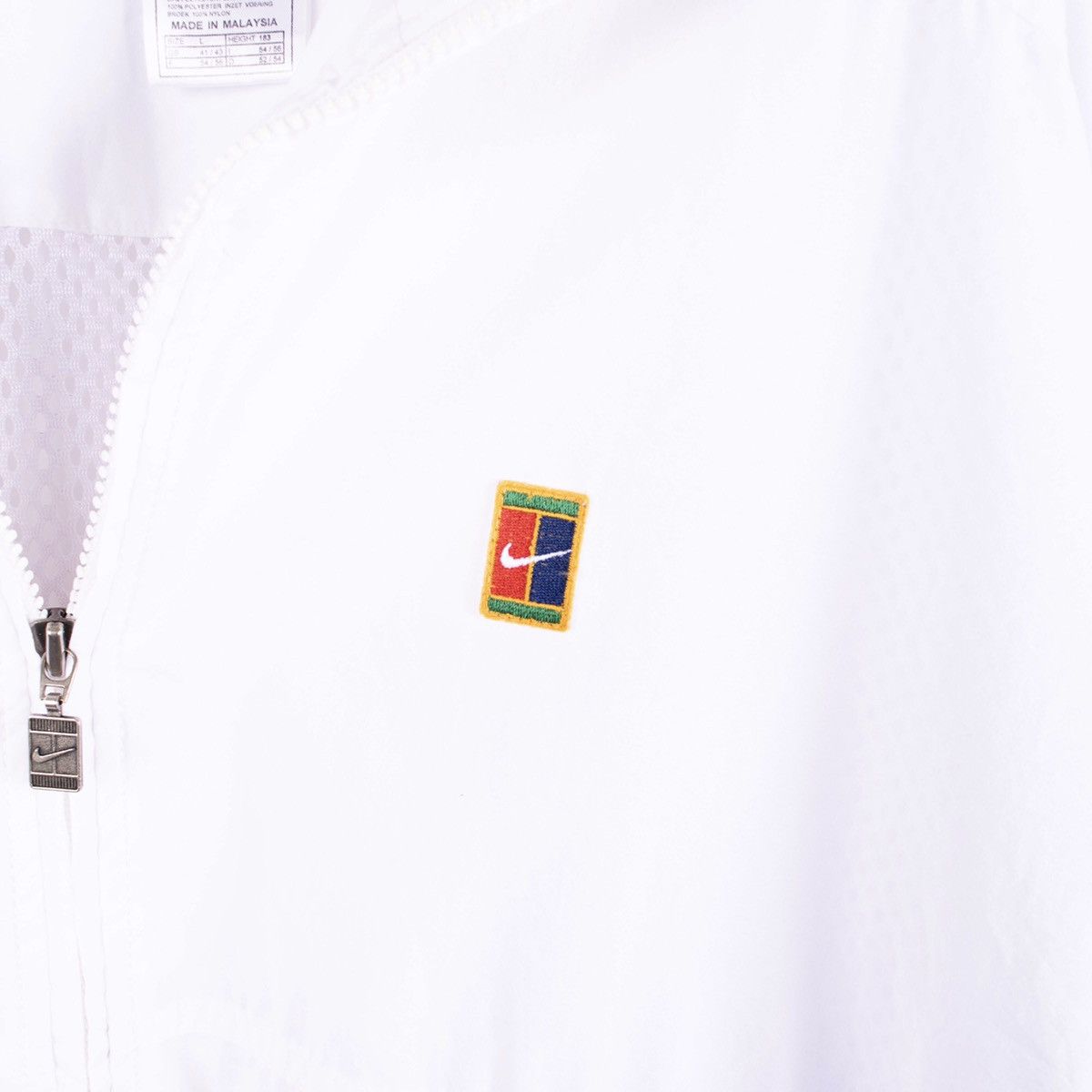 Nike Vintage Nike Challenge Court White Windbreaker Jacket Size US L / EU 52-54 / 3 - 3 Thumbnail