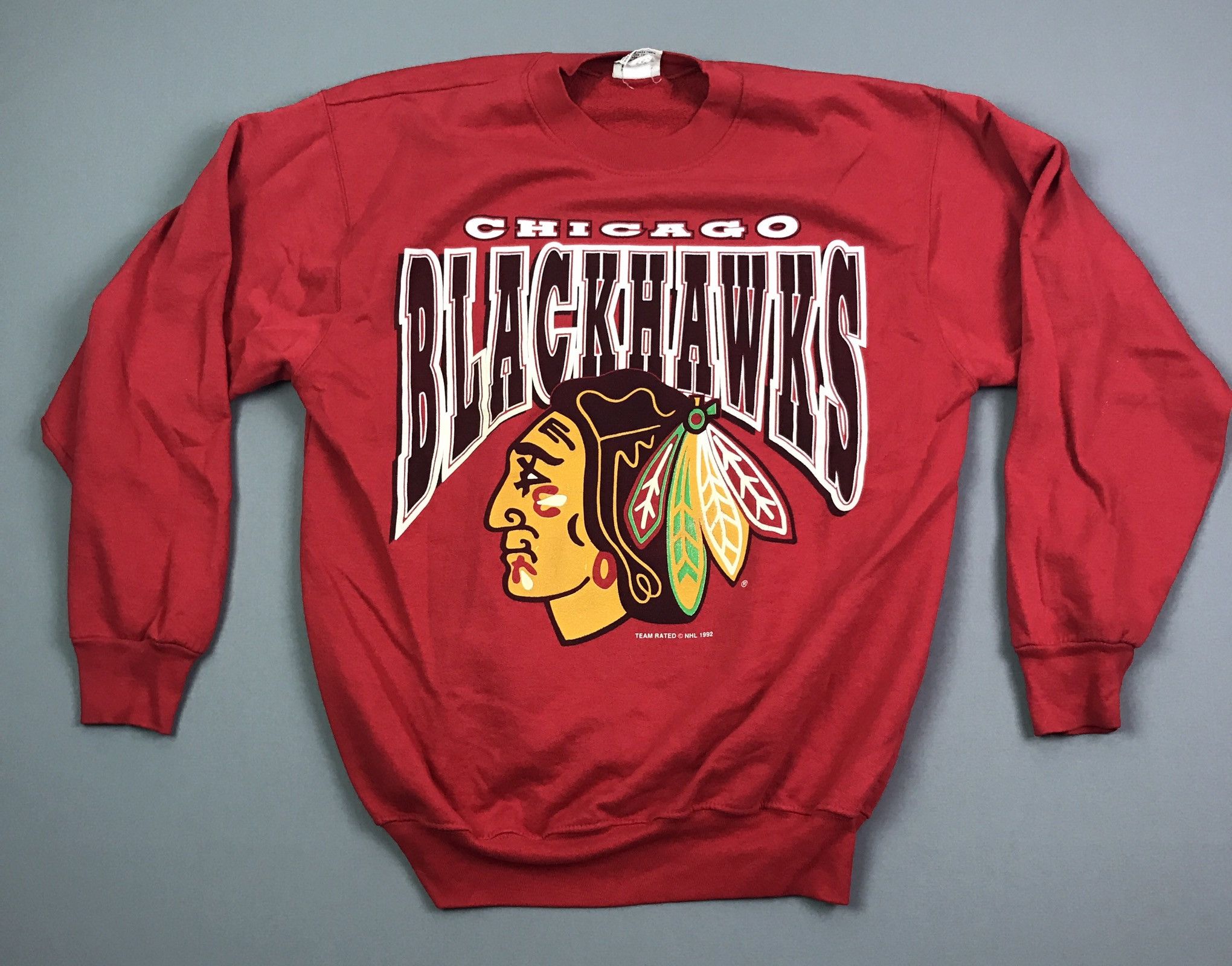 Vintage 1992 Chicago Blackhawks Crewneck Sweatshirt Size US L / EU 52-54 / 3 - 1 Preview