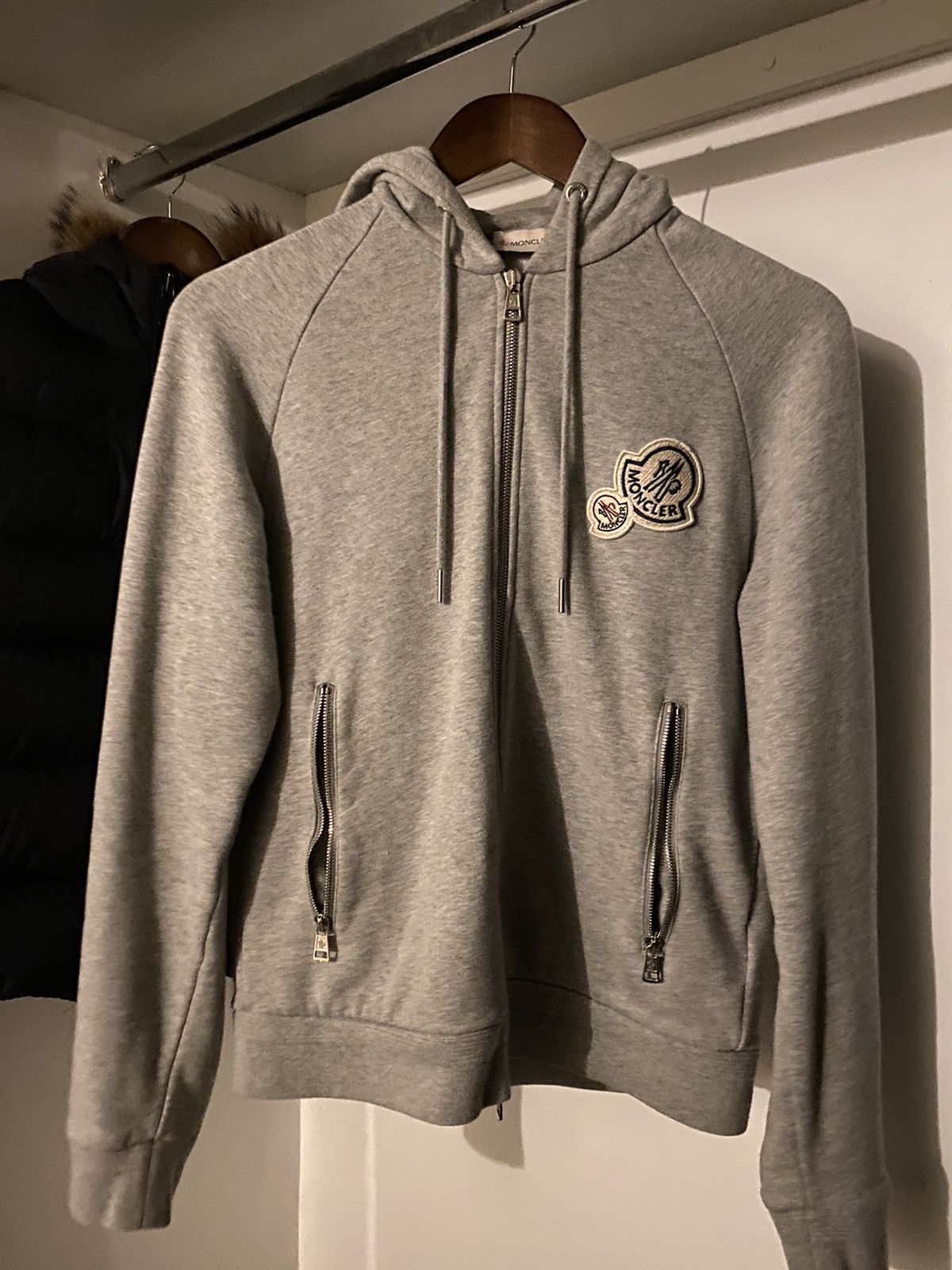 Moncler Double logo hoodie Grailed