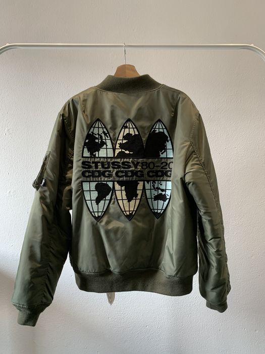 適当な価格 / 最終値下げSTUSSY 3/11 CDG 40th JACKET MA-1 ブルゾン