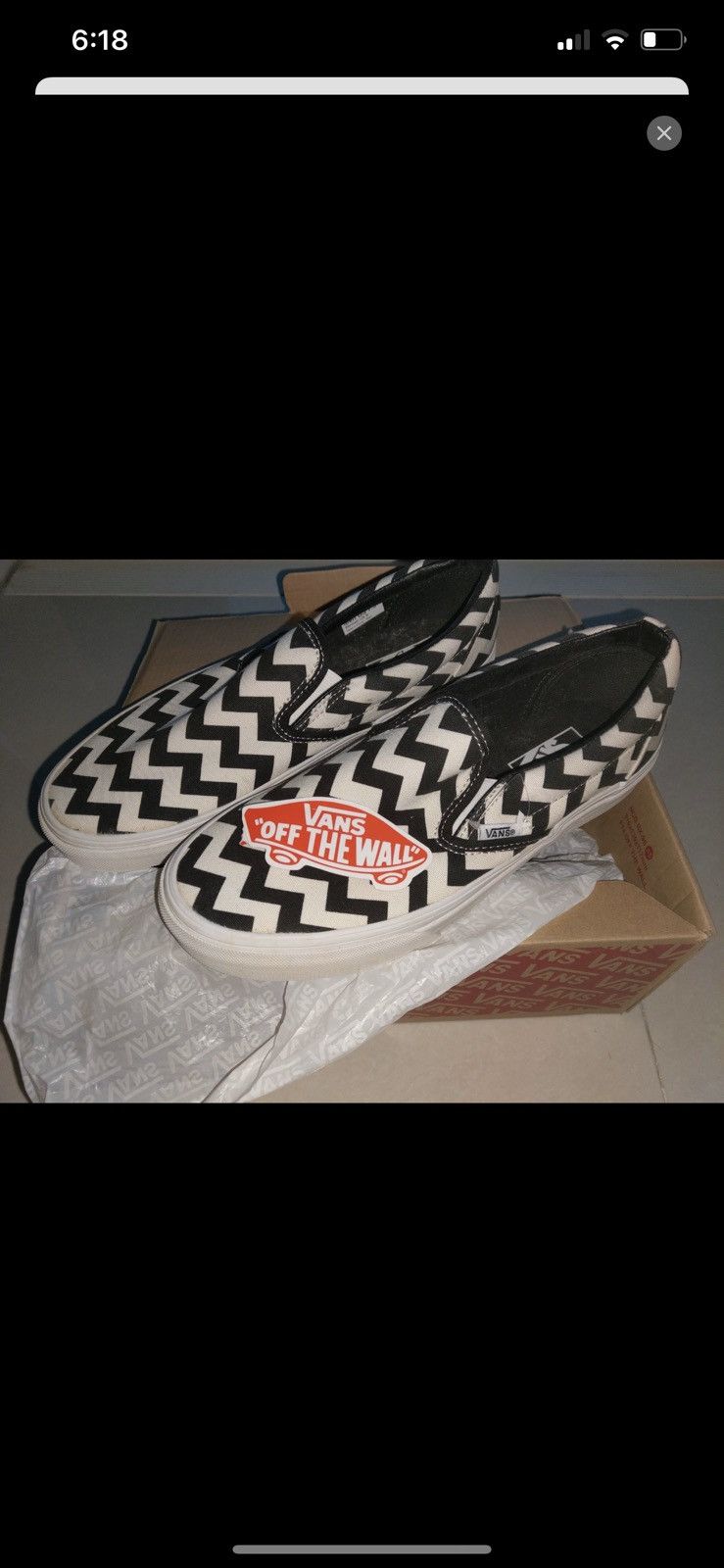 Vans Vans Classic Slip on Chevron white sneakers UK6.5 US7.5 Grailed