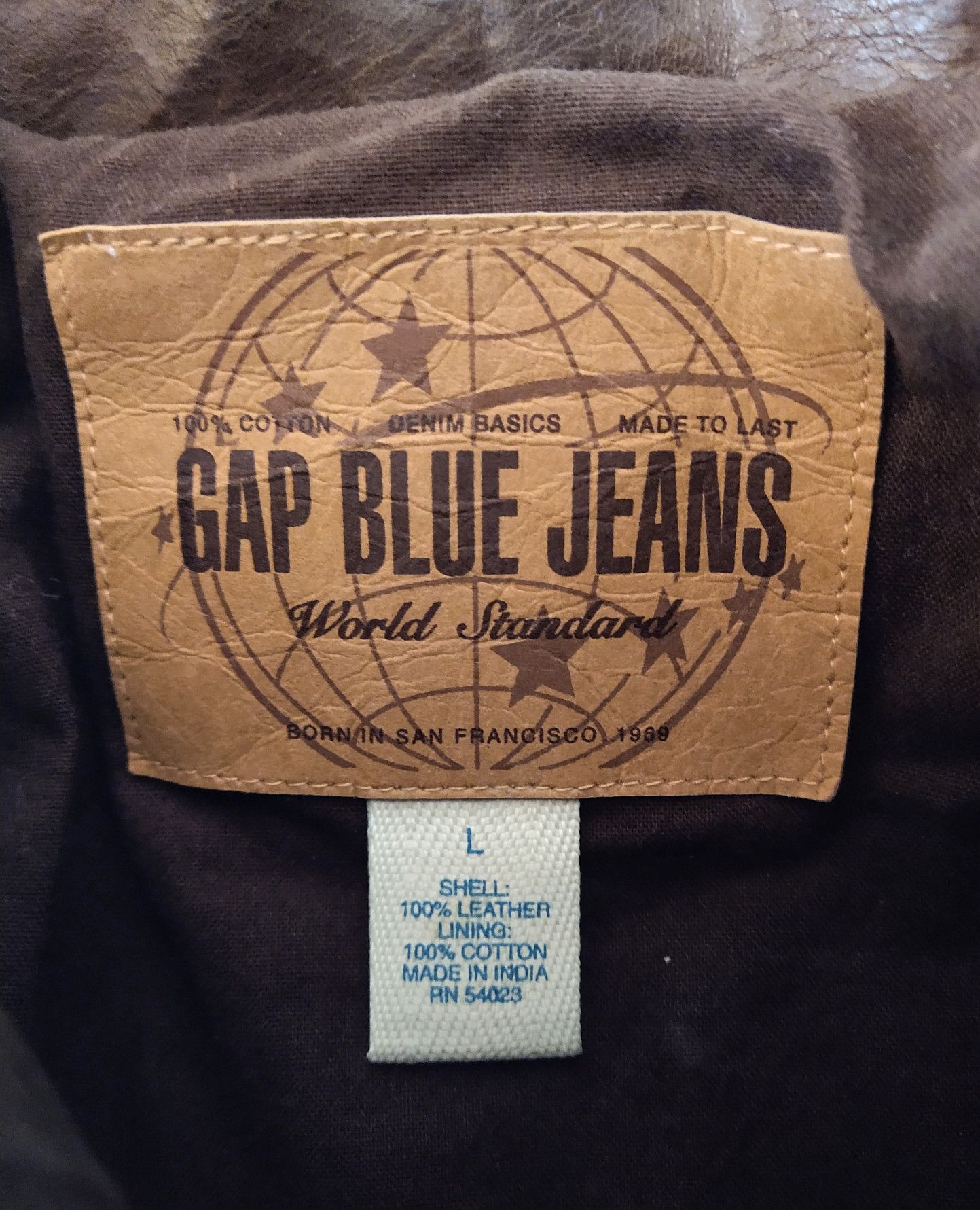 Gap Vintage Gap Leather Trucker Jacket Brown Large Size US L / EU 52-54 / 3 - 4 Thumbnail