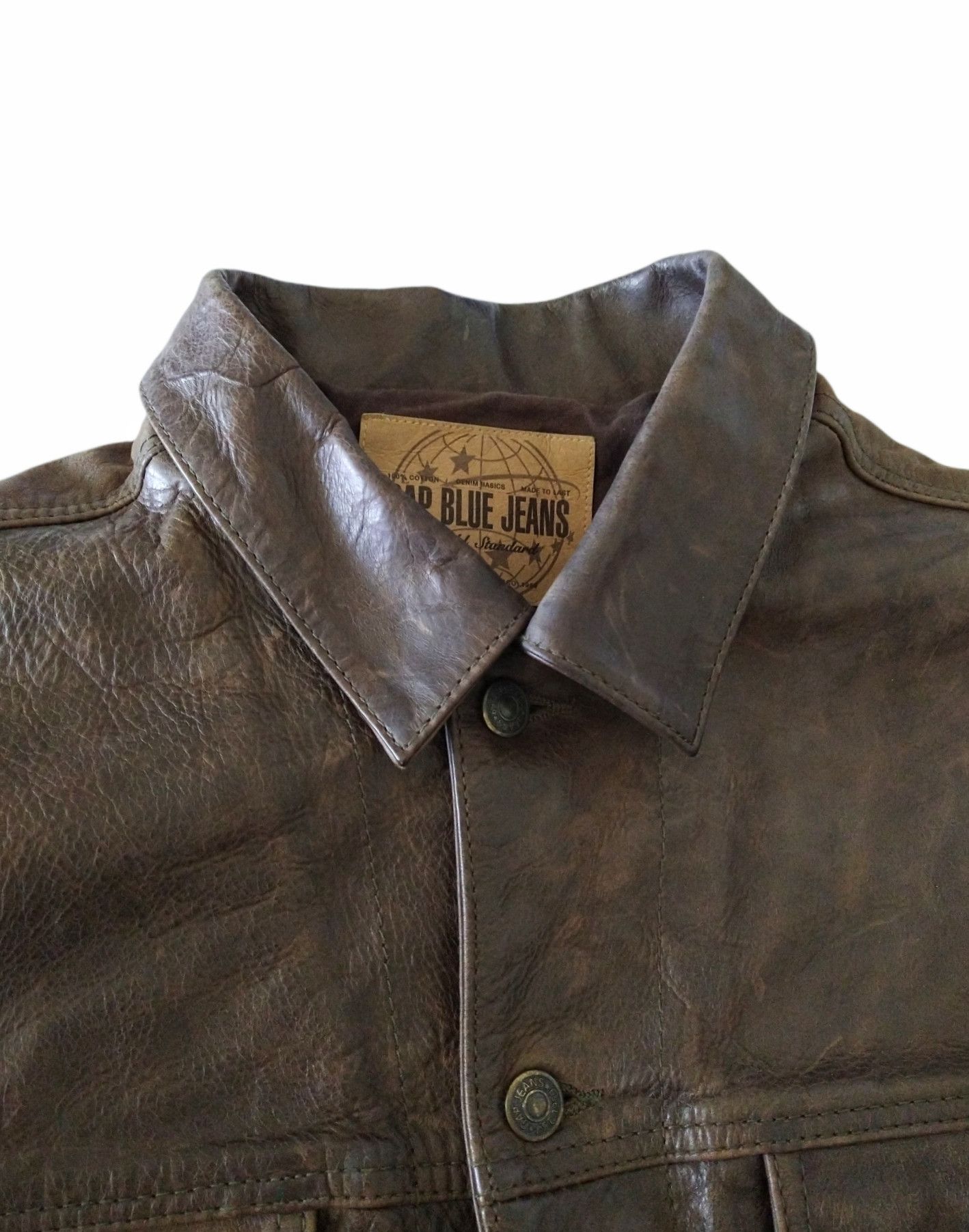 Gap Vintage Gap Leather Trucker Jacket Brown Large Size US L / EU 52-54 / 3 - 3 Thumbnail