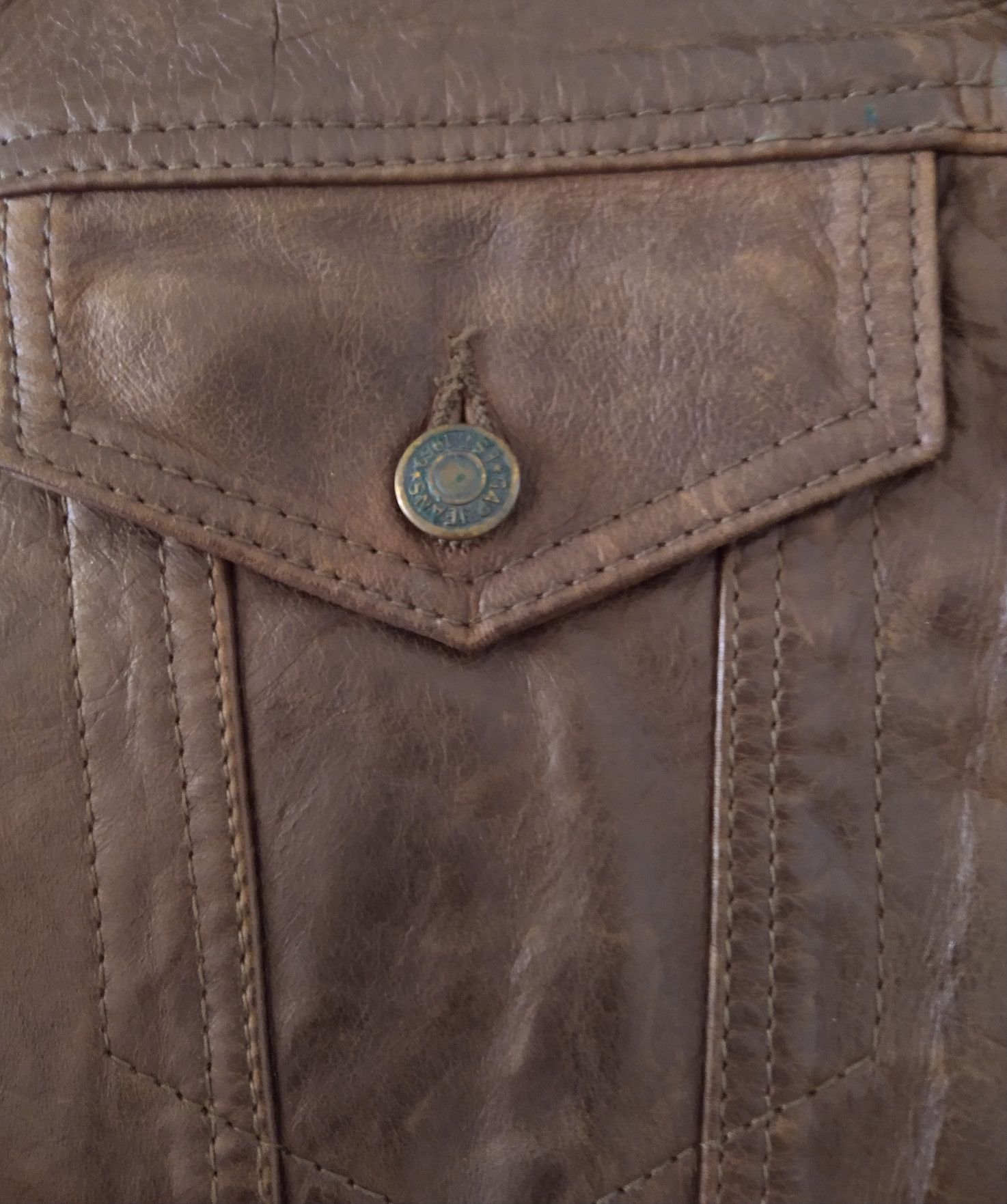 Gap Vintage Gap Leather Trucker Jacket Brown Large Size US L / EU 52-54 / 3 - 5 Thumbnail