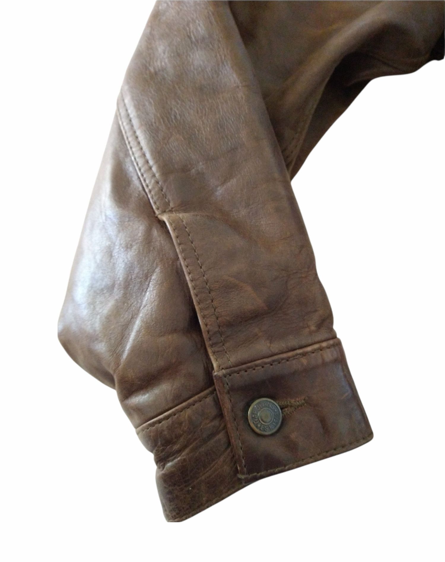 Gap Vintage Gap Leather Trucker Jacket Brown Large Size US L / EU 52-54 / 3 - 7 Thumbnail