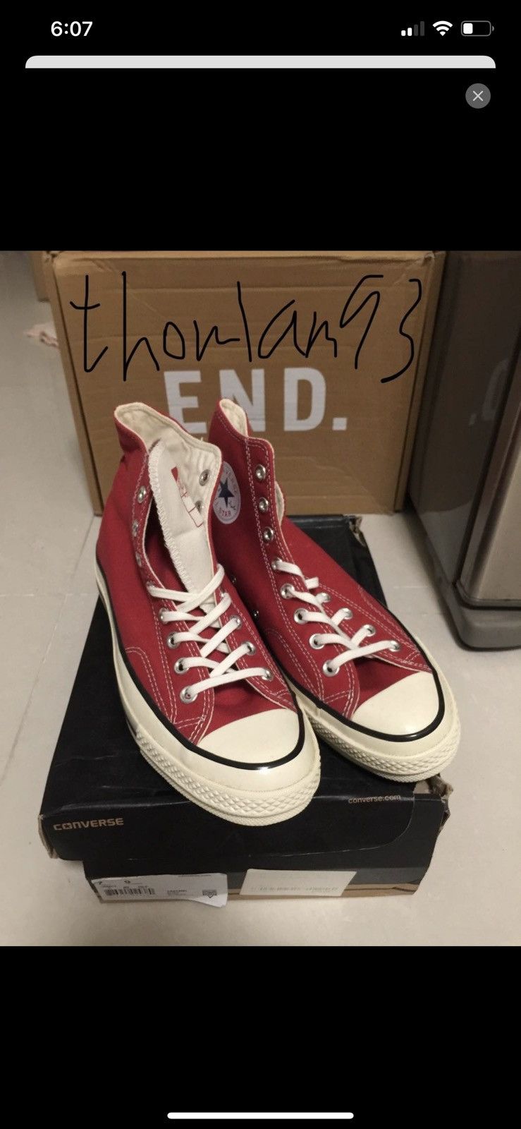 Converse CT70 Nike Chuck Taylor Unisex Hi Top Red canvas US7