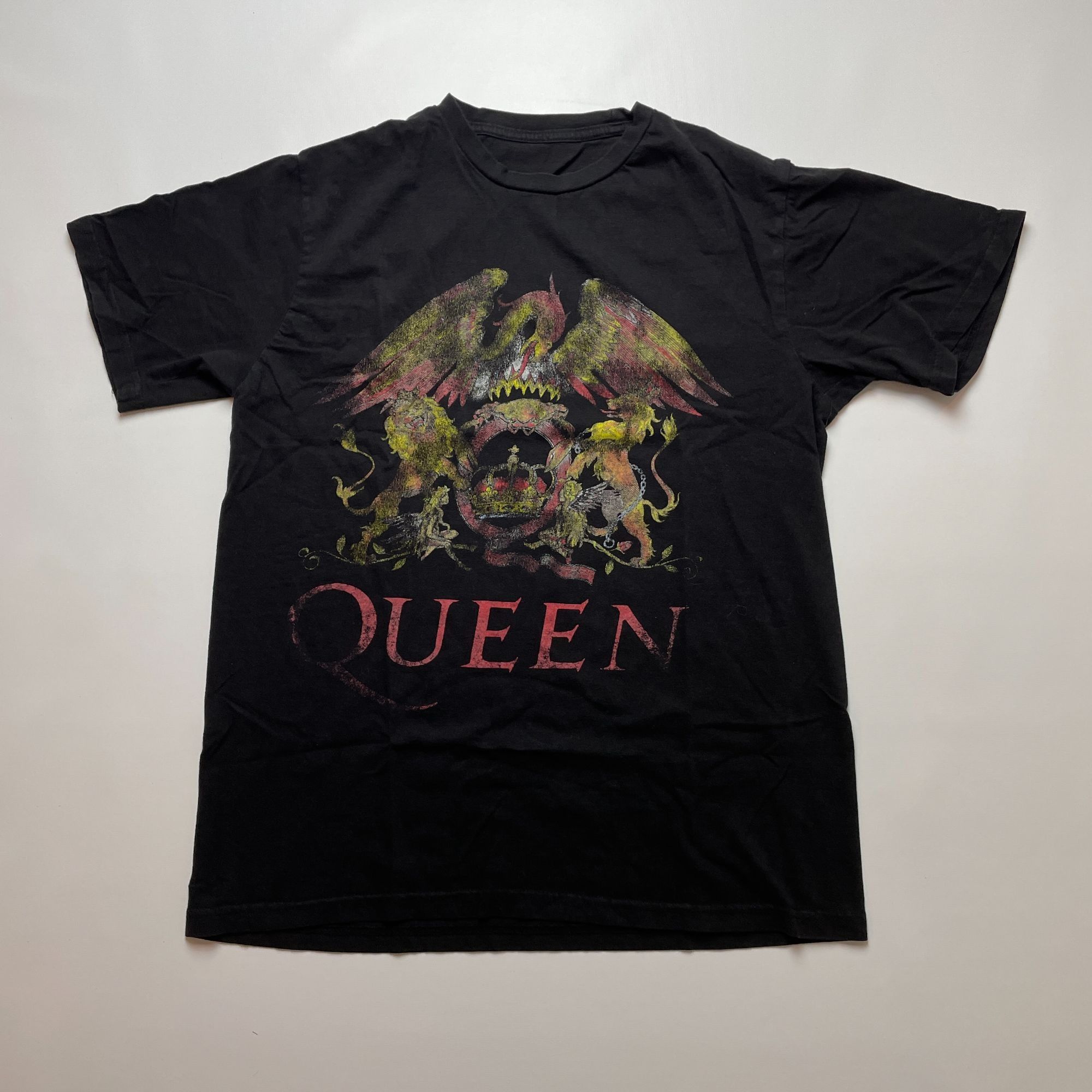 QUEEN Freddie Mercury Band T-shirt (Men's size L equivalent) unclear black type Vintage Second Hand