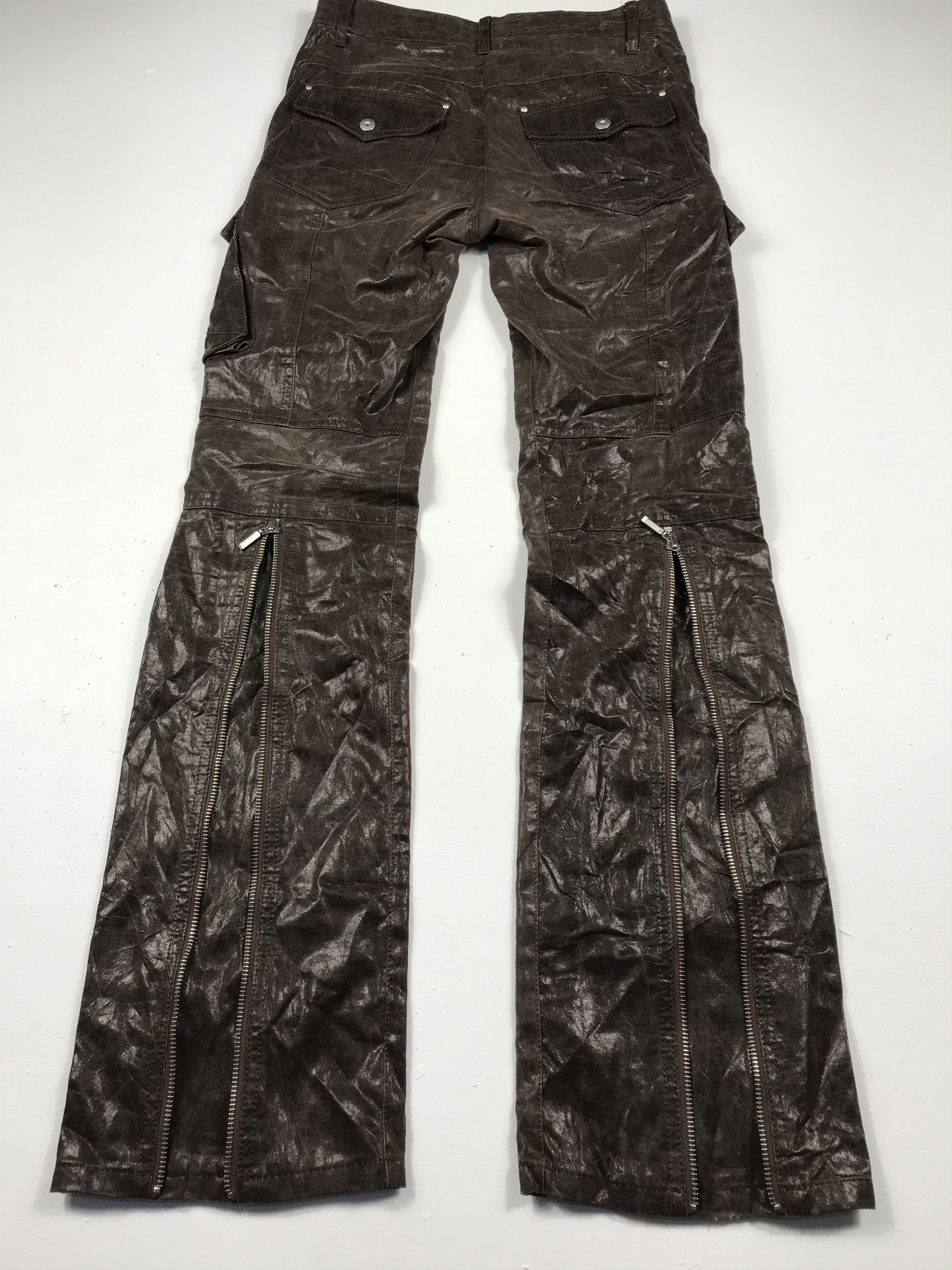 Japanese Brand RARE 90s Leather Multiple Pocket Cargo Pants Size US 29 - 8 Thumbnail