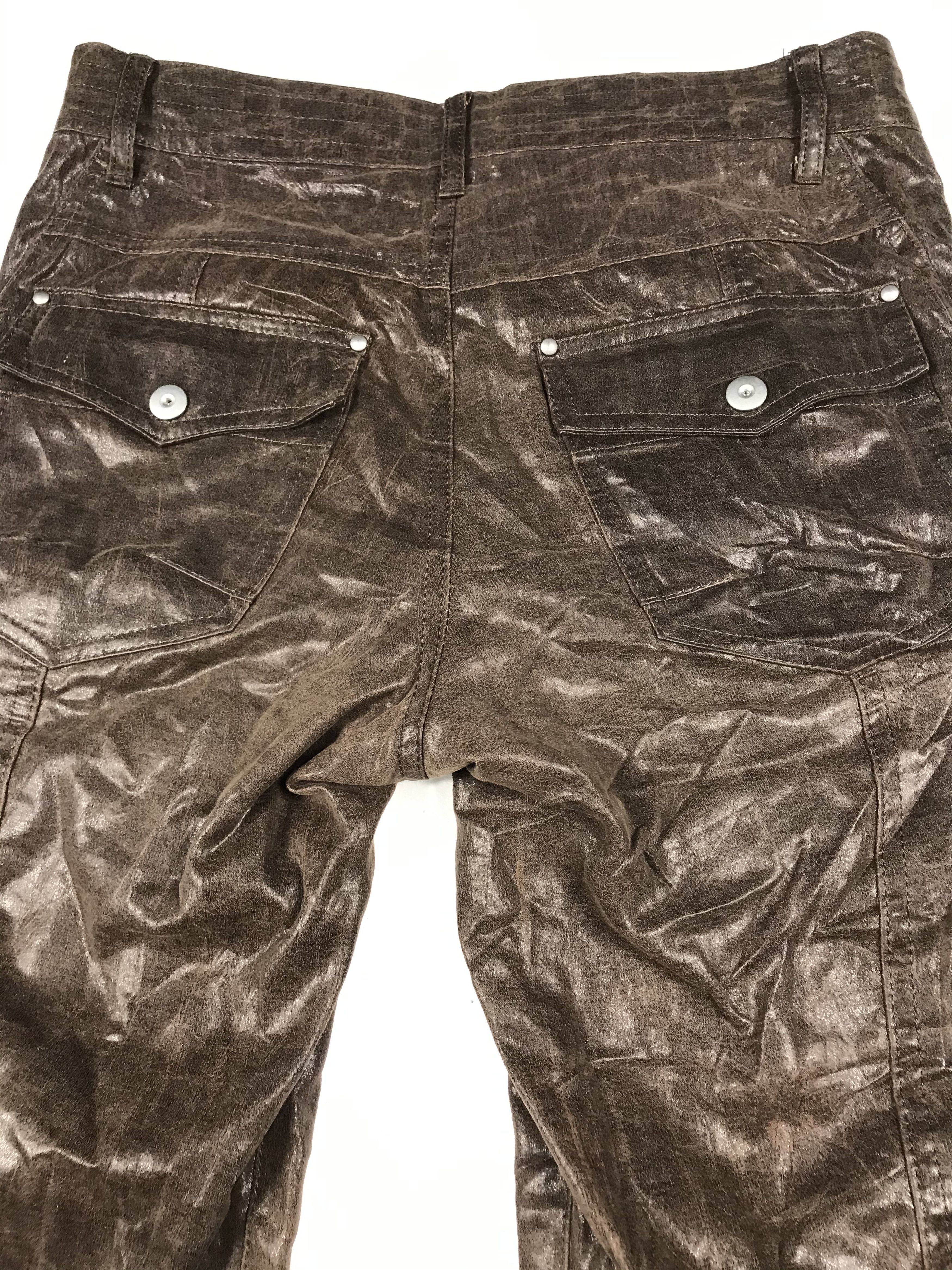 Japanese Brand RARE 90s Leather Multiple Pocket Cargo Pants Size US 29 - 10 Thumbnail