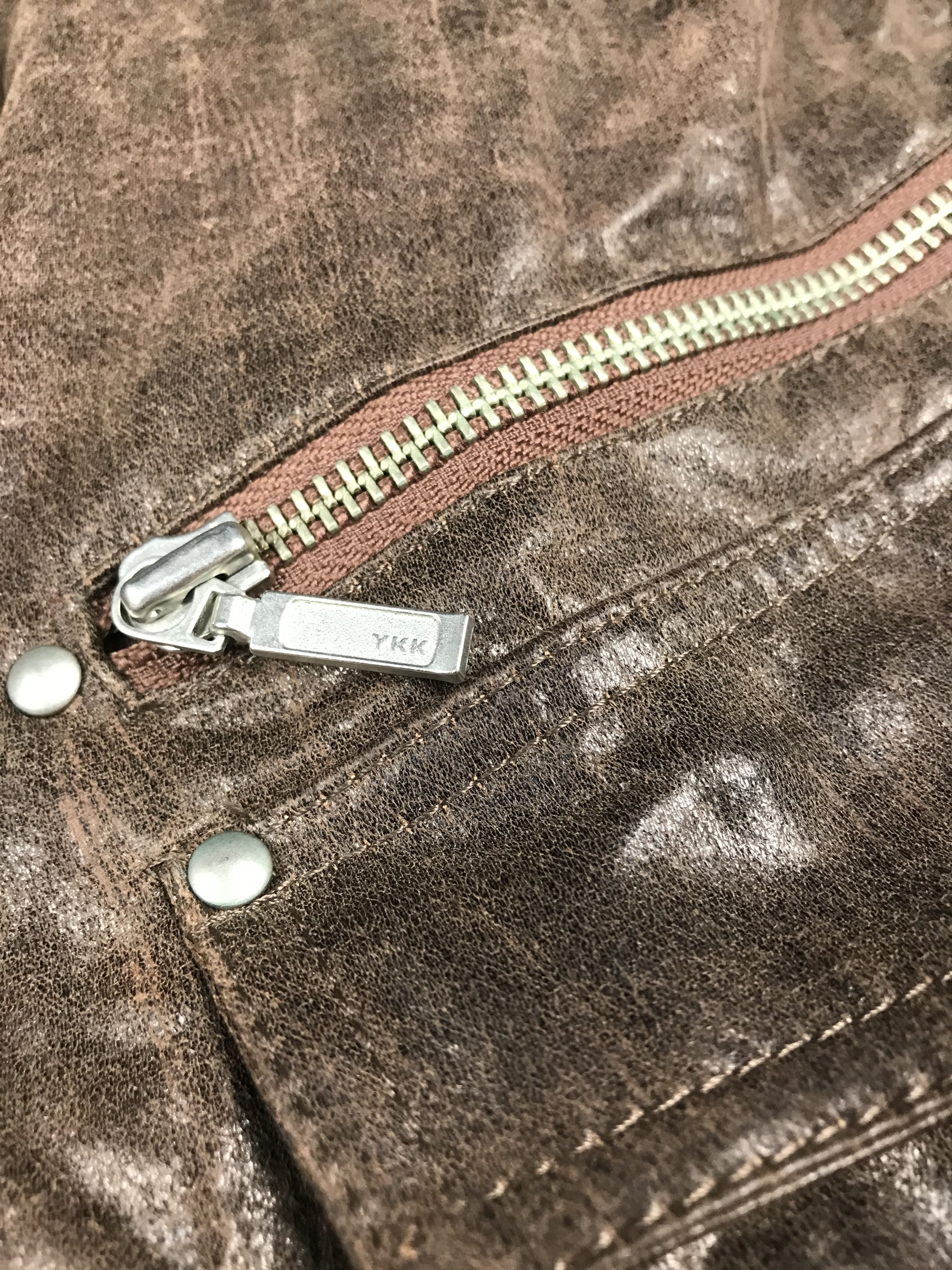 Japanese Brand RARE 90s Leather Multiple Pocket Cargo Pants Size US 29 - 6 Thumbnail