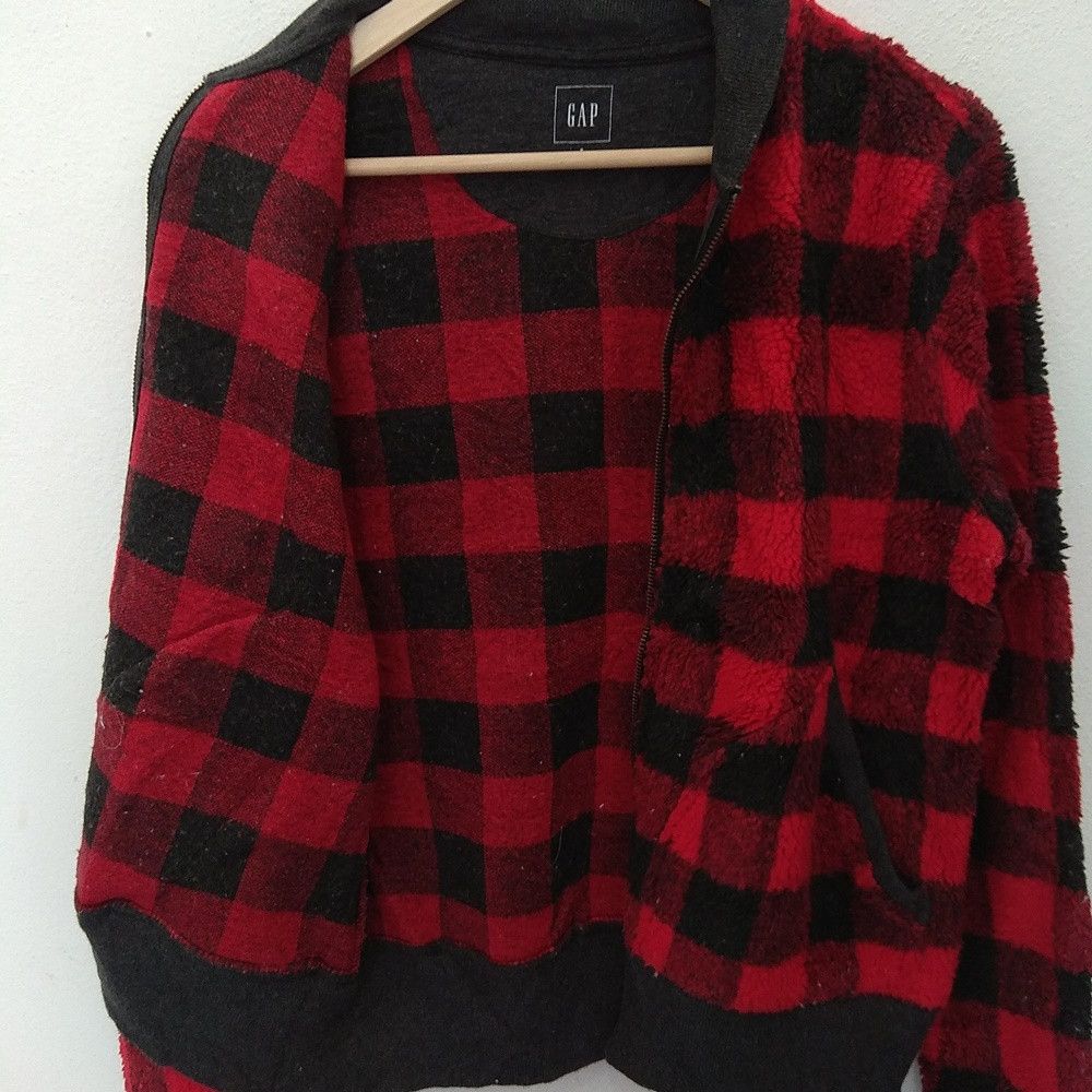 Flannel × Gap × Vintage GAP Flannel Fleece Jacket Size US S / EU 44-46 / 1 - 6 Thumbnail