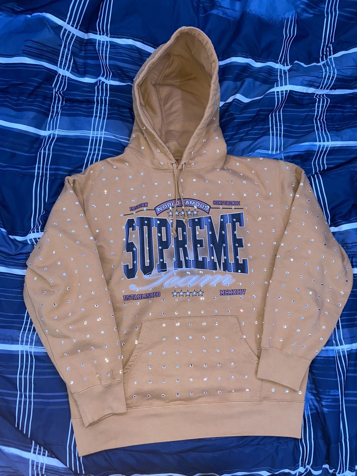 Supreme Supreme Rhinestone Hoodie | Grailed