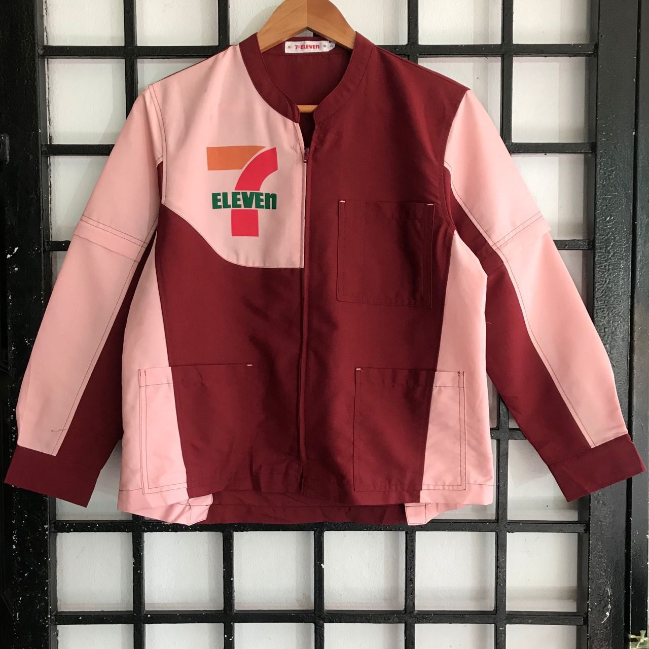 💣 OFFER Vtg 90's 7 ELEVEN Uniform Zipper Jacket