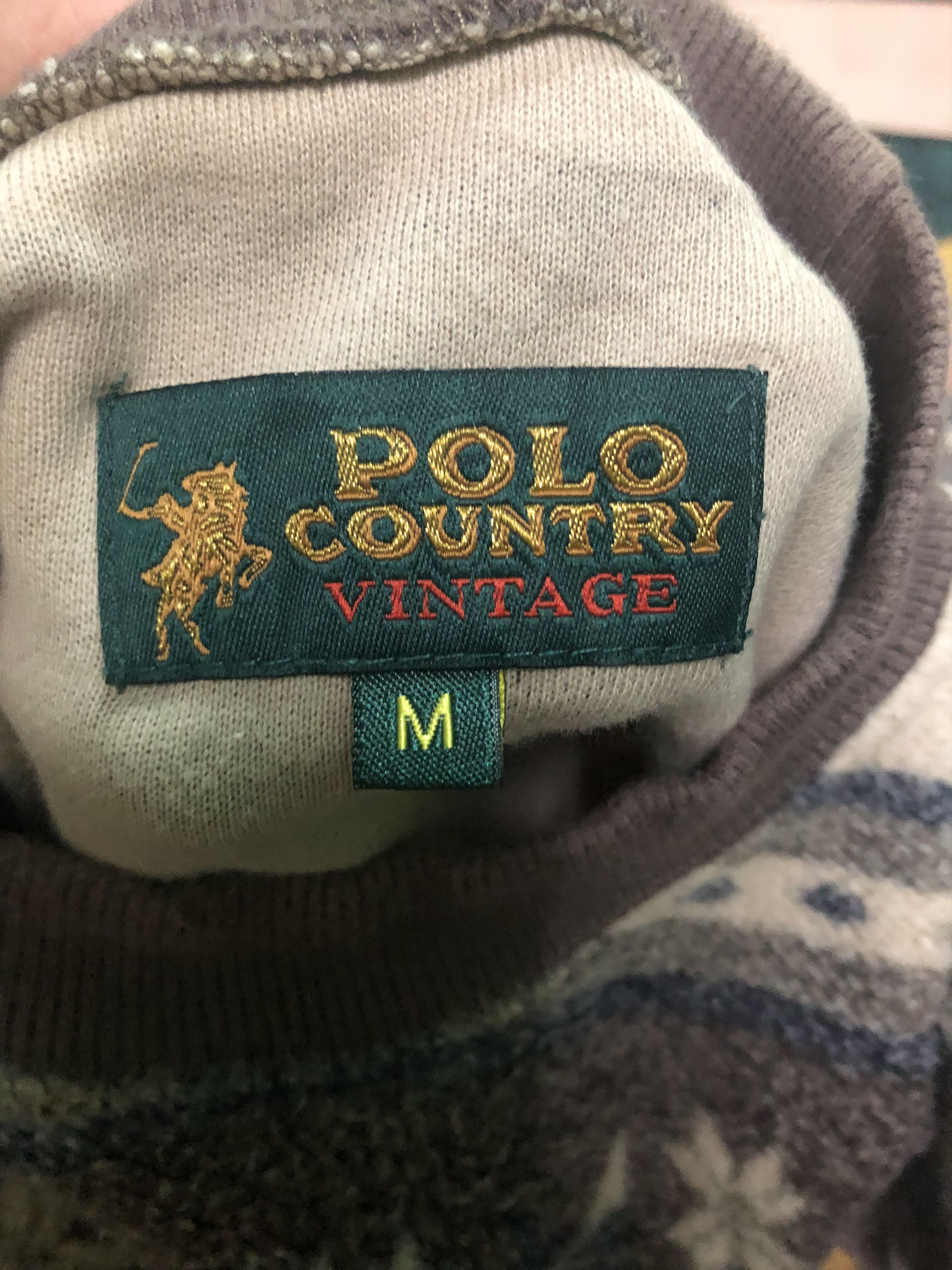 Polo Ralph Lauren × Vintage Vintage 90s Polo Country Printed Sweashirt Size US M / EU 48-50 / 2 - 4 Thumbnail