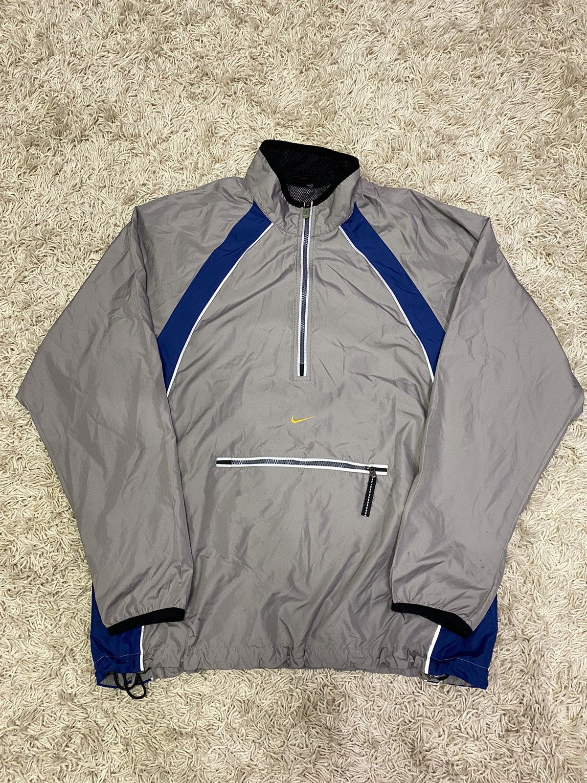 Nike × Vintage Vintage Nike Center Logo Reflective Anorak Nylon Size US L / EU 52-54 / 3 - 1 Thumbnail