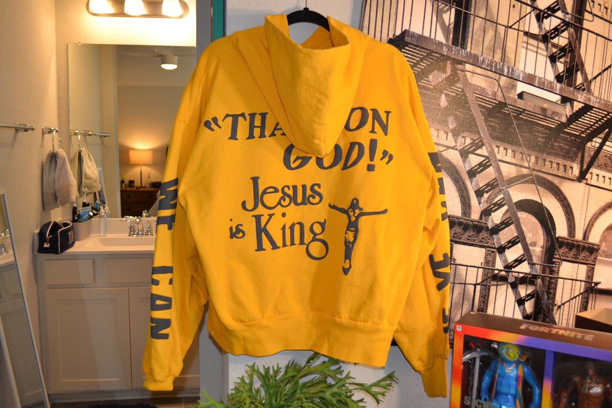 Cactus Plant Flea Market Kanye West Jesus Is King Hoodie yellow trust God size L Grailed